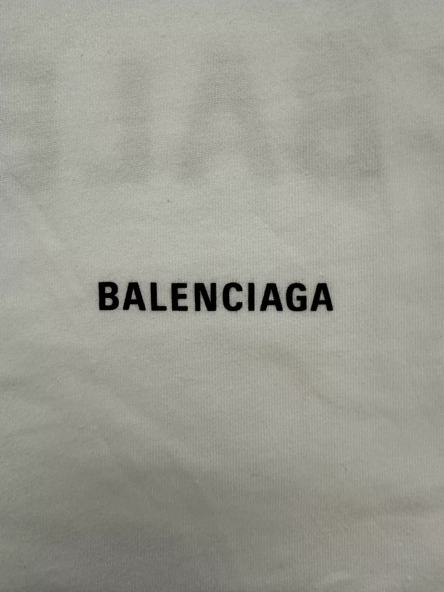 Balenciaga White Logo Loose T-shirt — detail