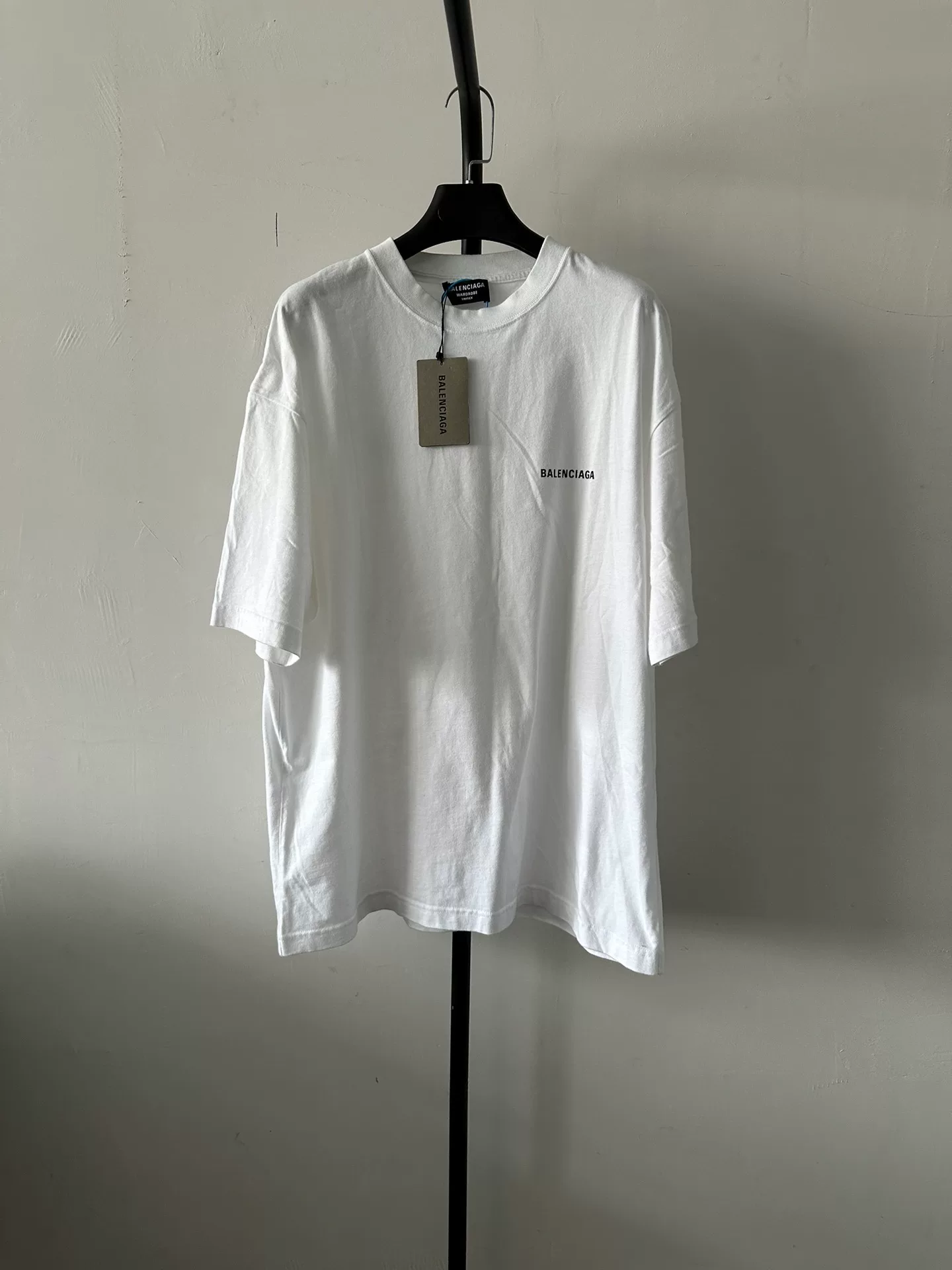 Balenciaga White Logo Loose T-shirt