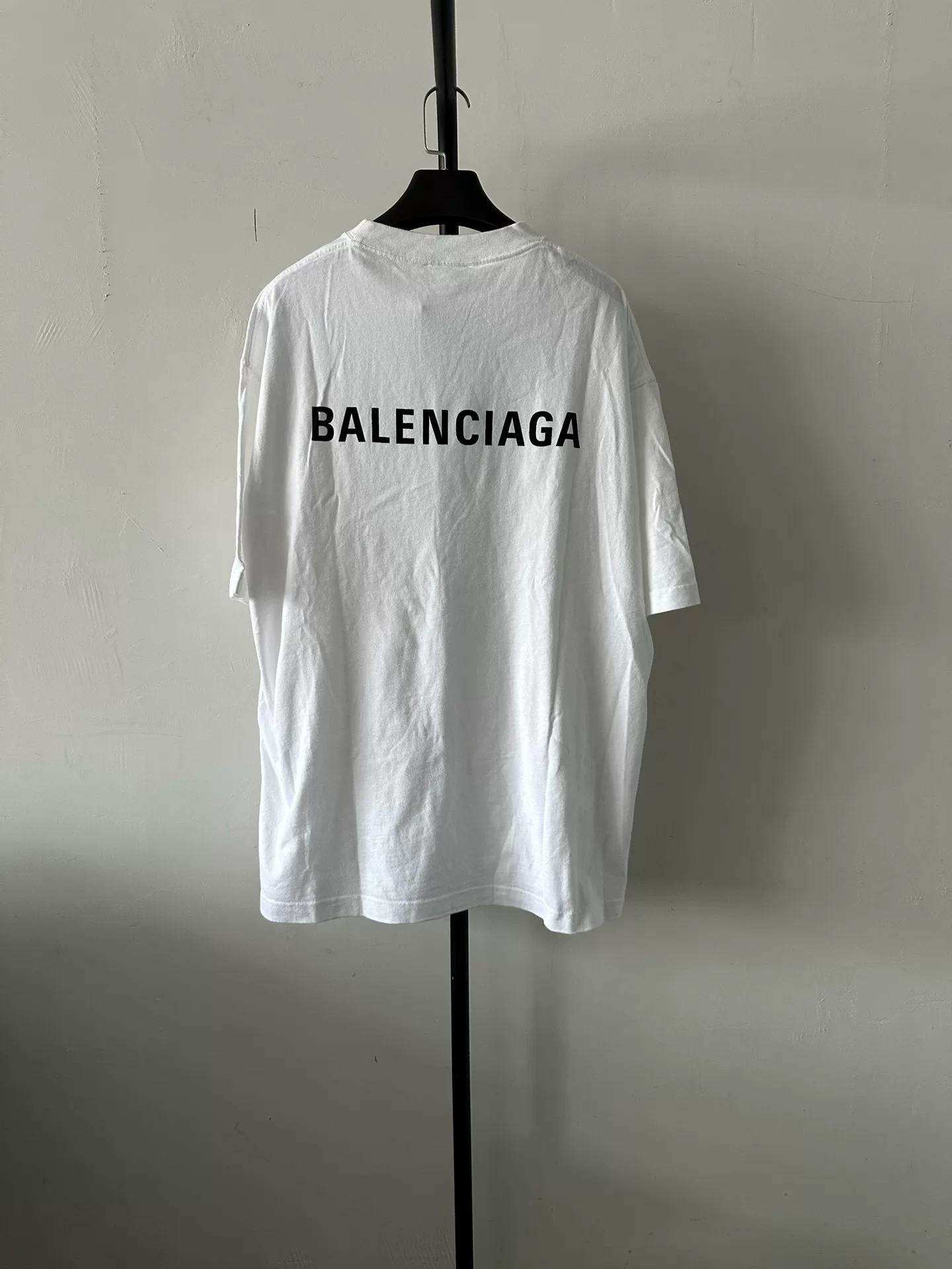 Balenciaga White Logo Loose T-shirt — front