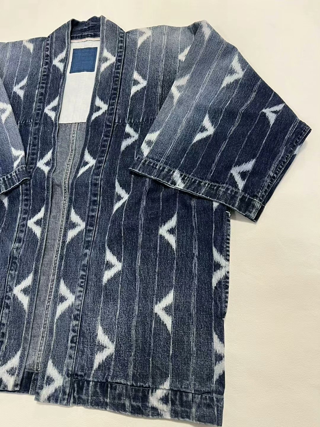 VISVIM 22 ICT SS HAPPI WABASH DMGD — back