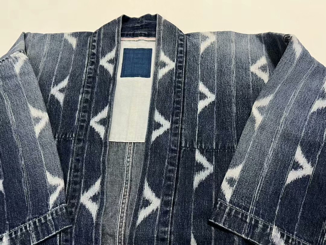 VISVIM 22 ICT SS HAPPI WABASH DMGD — front