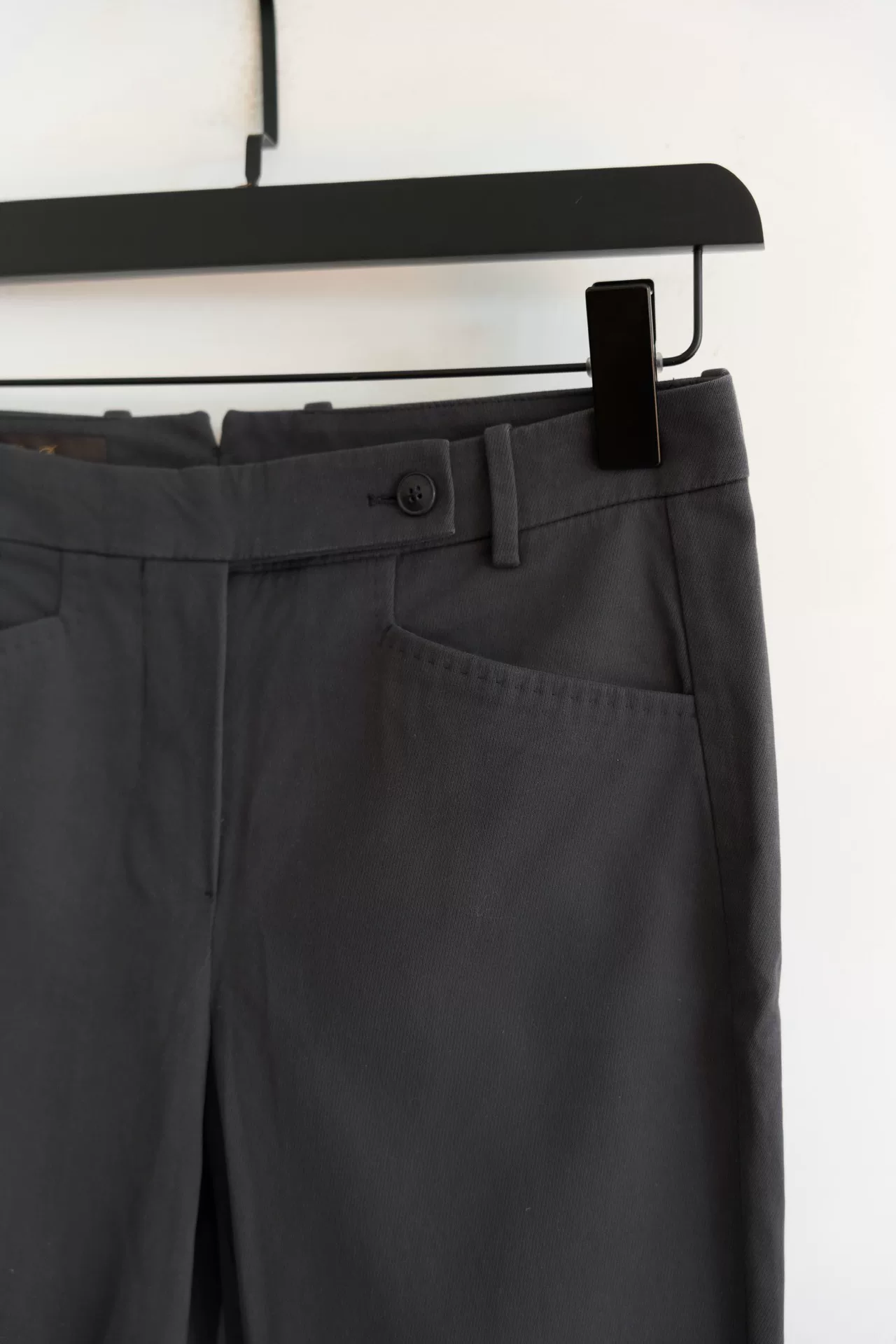 Loro Piana Italian Waist Zipper Cuff Trousers — detail