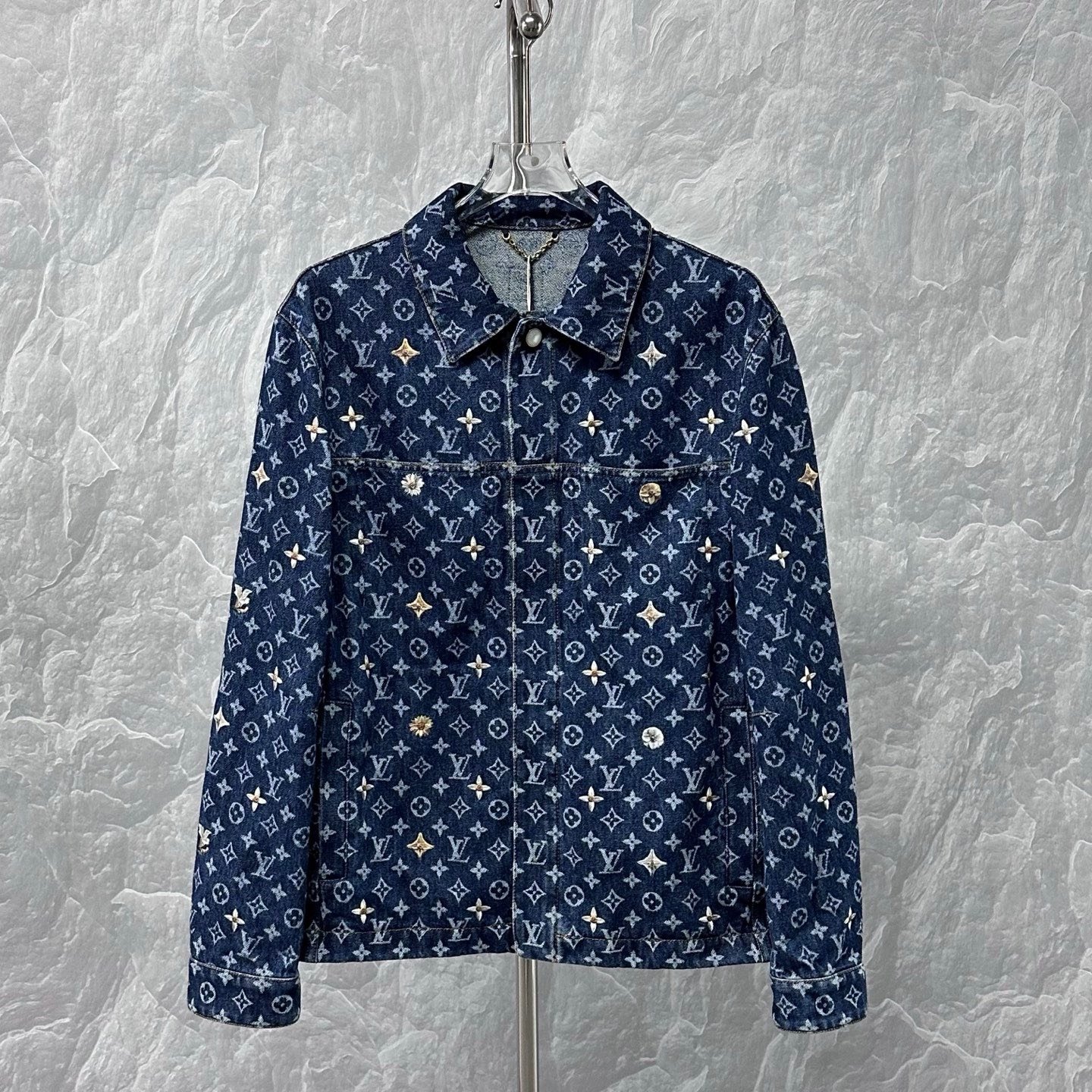 Louis Vuitton FW26 Daisy Embroidery Denim Jacket