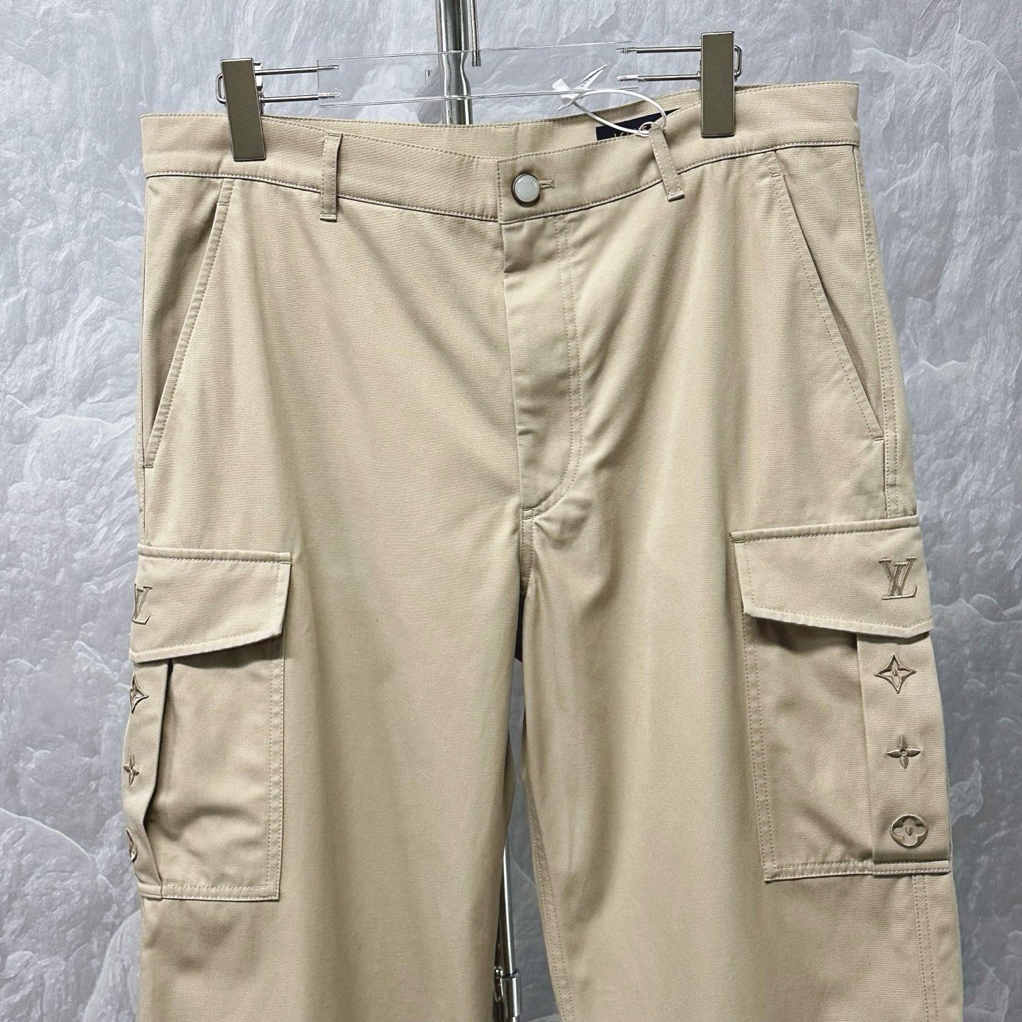 Louis Vuitton SS26 3D Embroidered Cargo Pants — detail