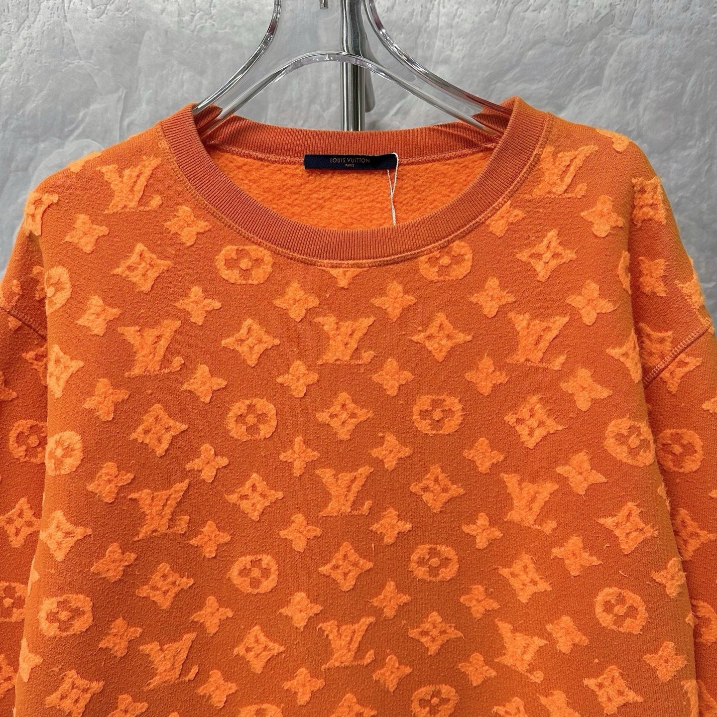 Louis Vuitton Monogram Flocked Sweatshirt XL — front
