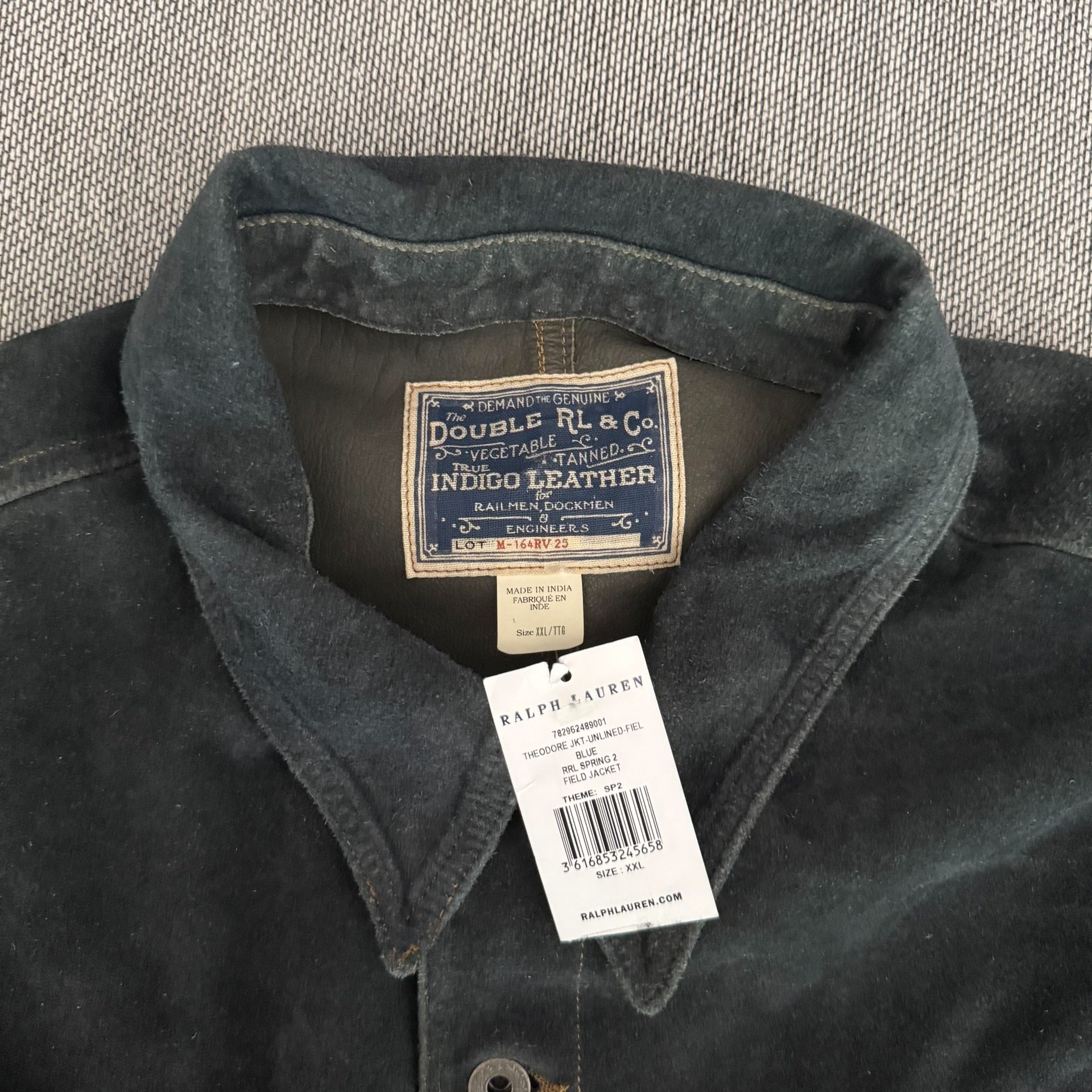 Ralph Lauren RRL Indigo Engineer Jacket — detail