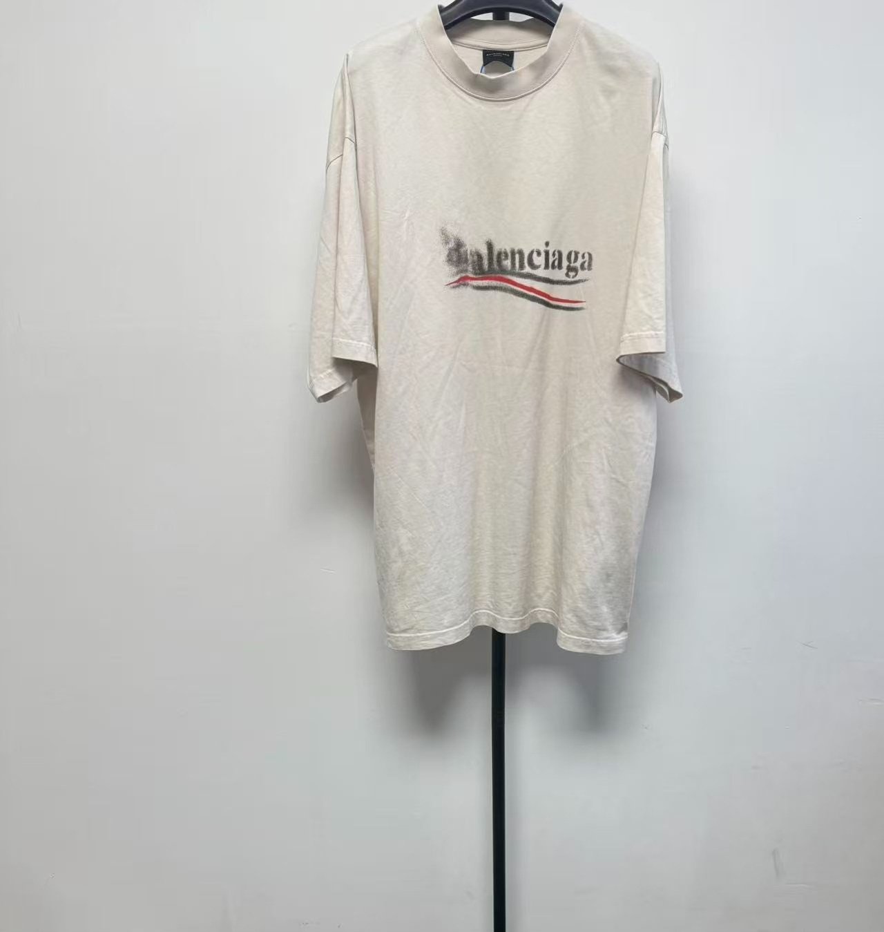 Balenciaga Letter Print Crew Neck T-Shirt