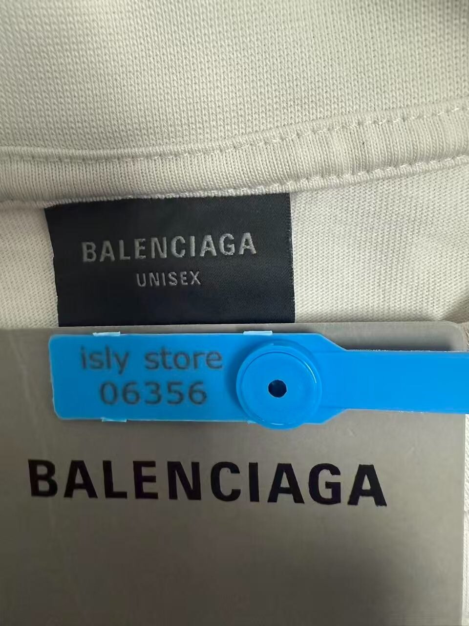 Balenciaga Letter Print Crew Neck T-Shirt — back