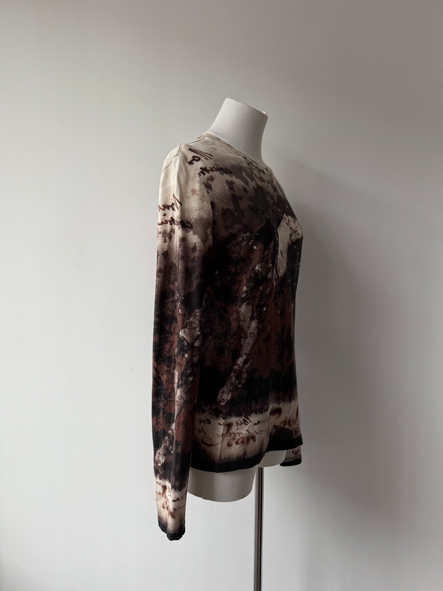 Jean Paul Gaultier Star Print Long-Sleeve Top — detail