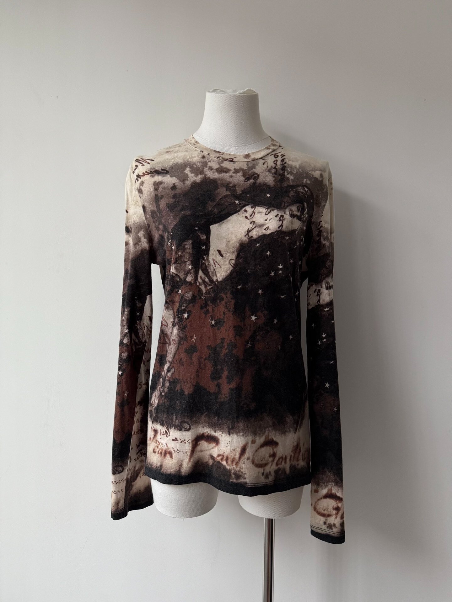 Jean Paul Gaultier Star Print Long-Sleeve Top