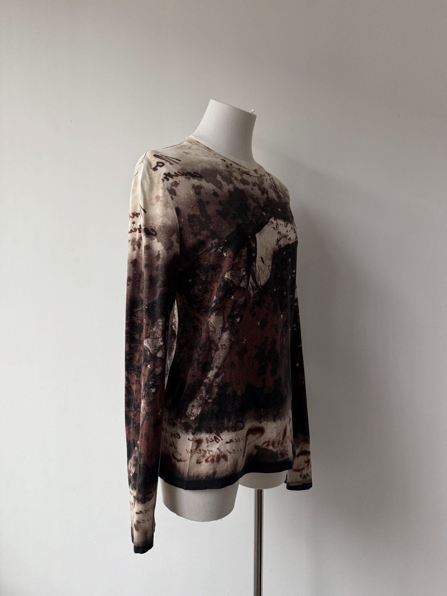Jean Paul Gaultier Star Print Long-Sleeve Top — front