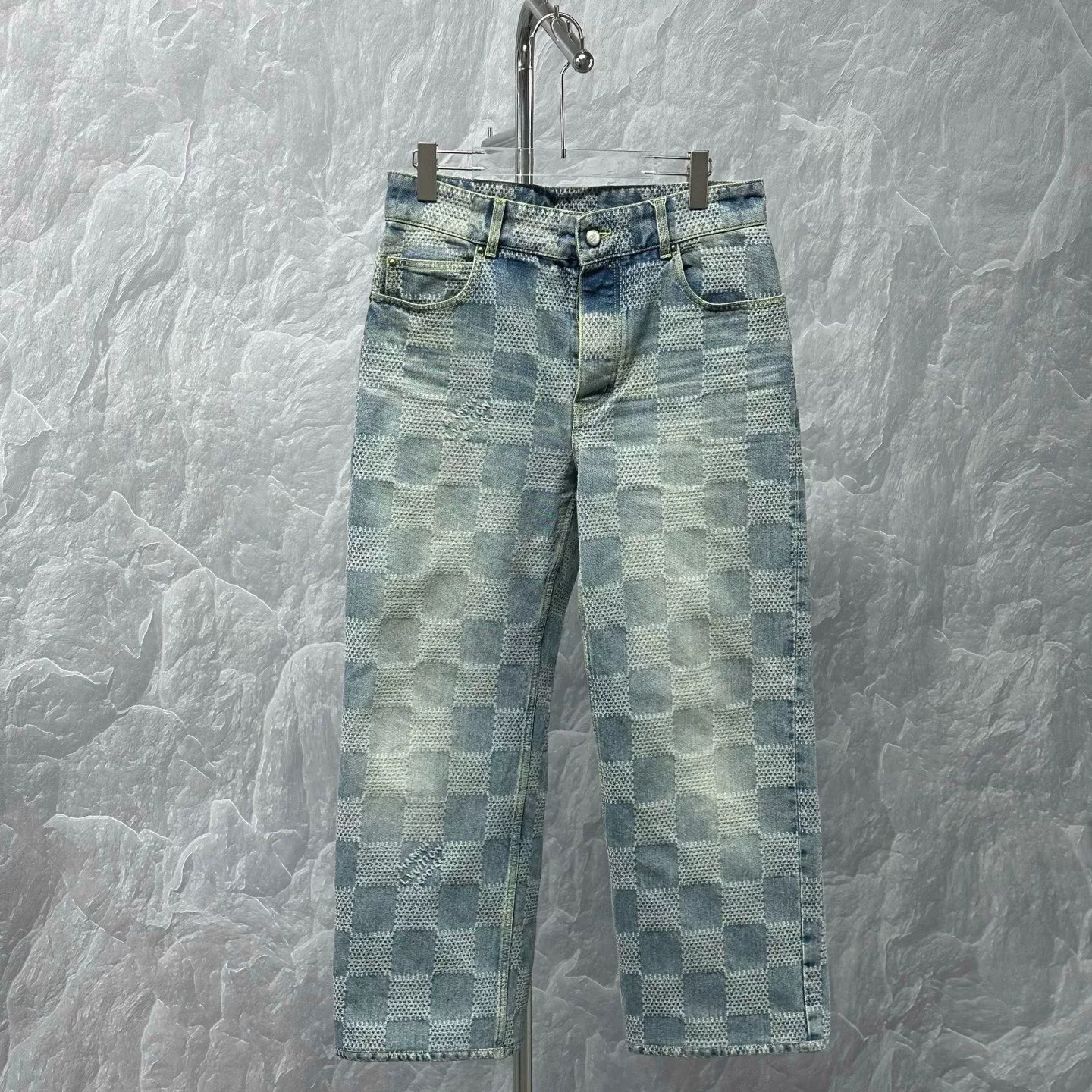 Louis Vuitton FW24 Checkered Denim Pants