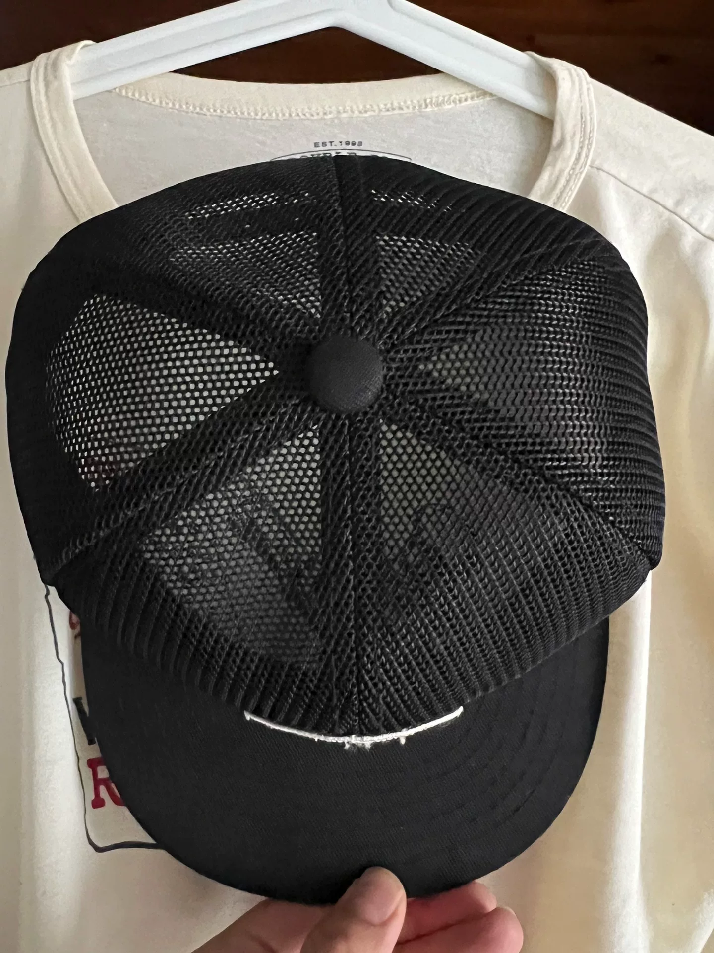 Mesh Trucker Baseball Cap Made Japan — label
