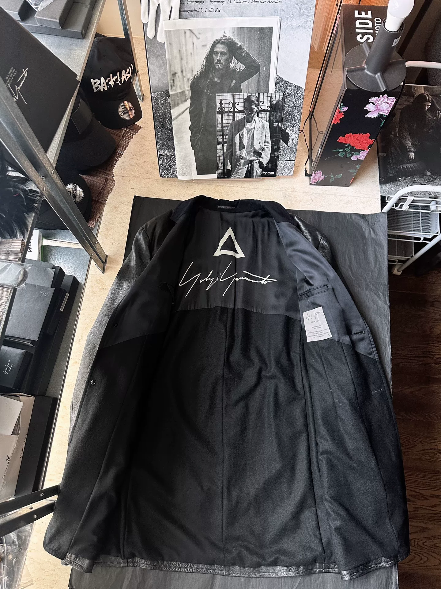 Yohji Yamamoto 92AW Leather Coat — front