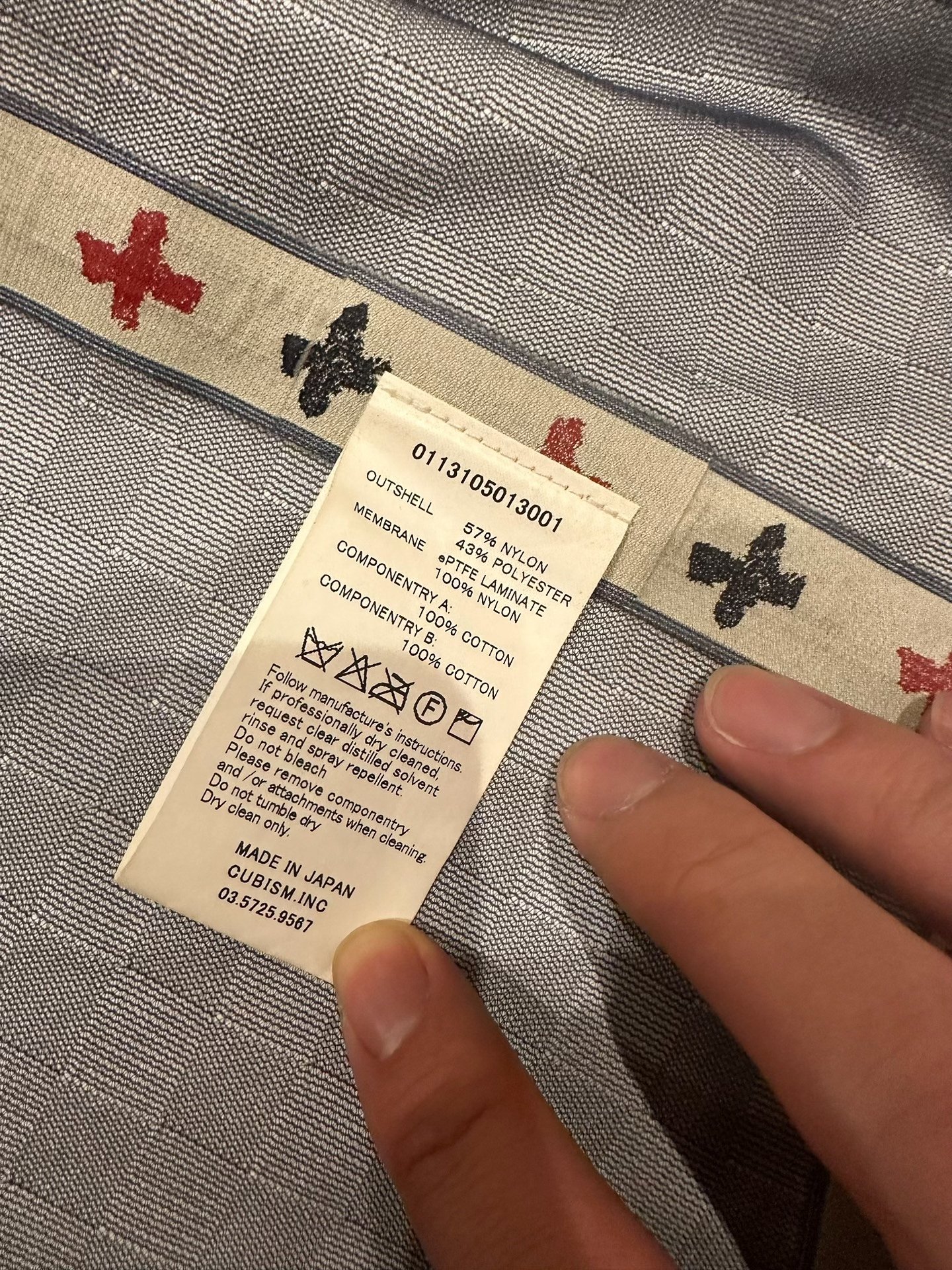 Visvim 13AW Oglala 3L Gore-Tex Parka — label