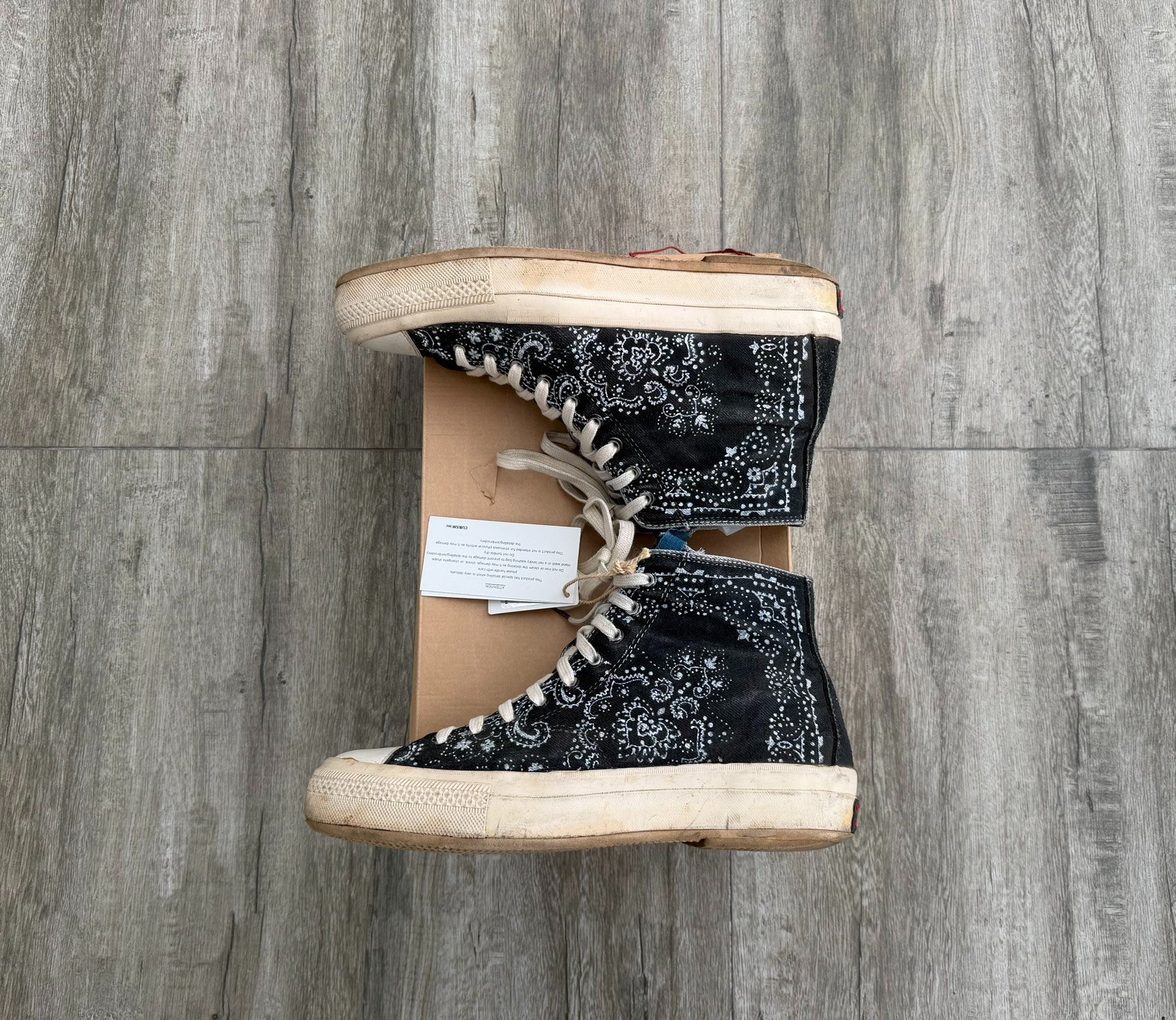 VISVIM Skagway Hi Denim Bandana — front