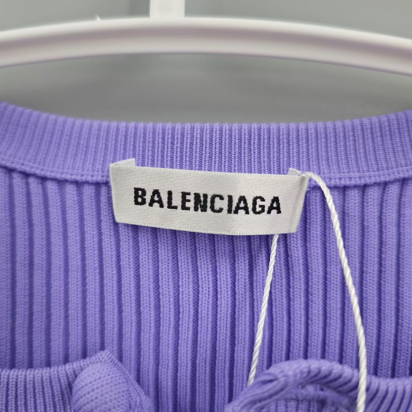 Balenciaga Purple All-Over Print Cardigan — detail