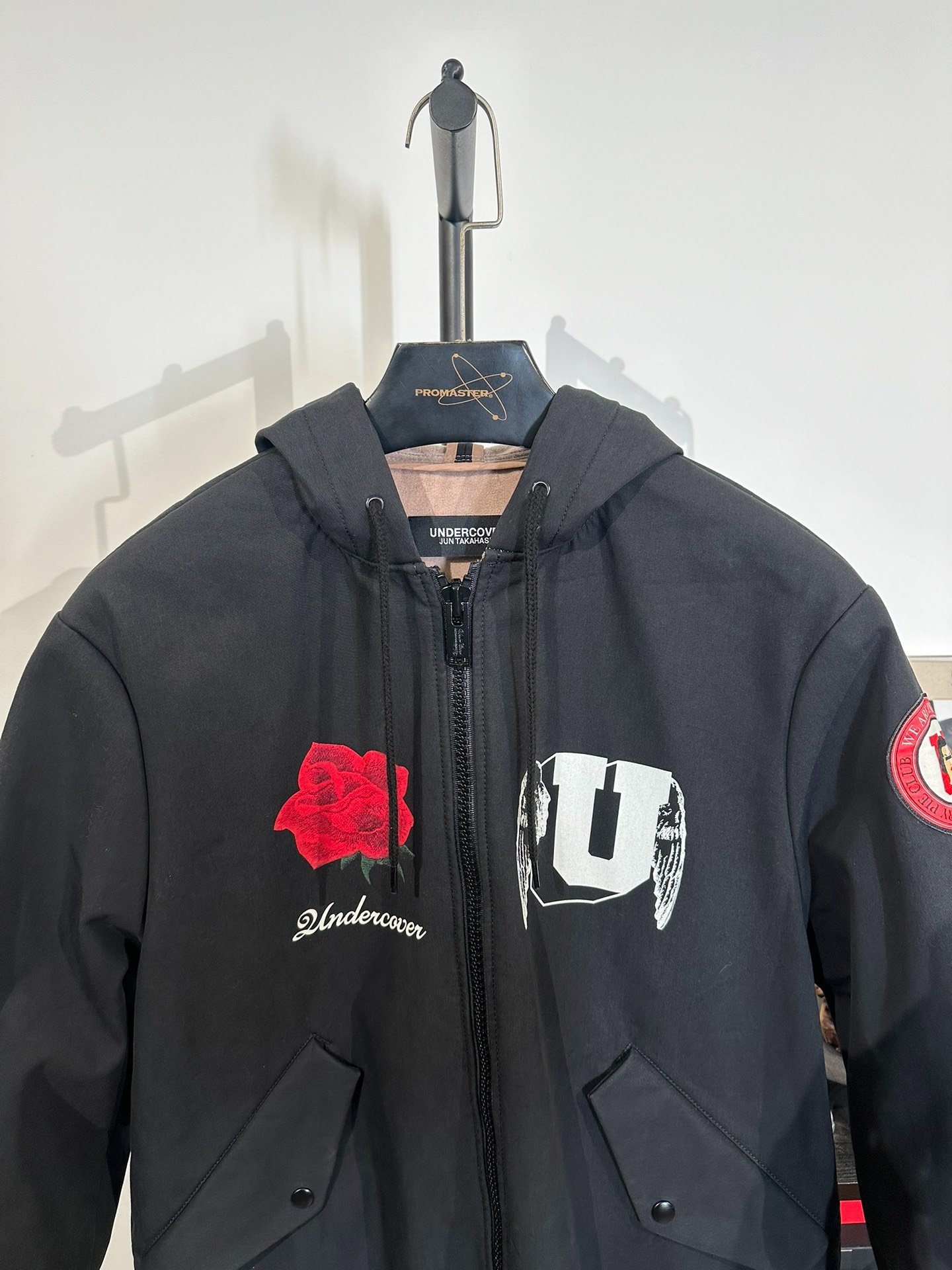Uniqlo Mid-Length Hooded Patch Jacket — back