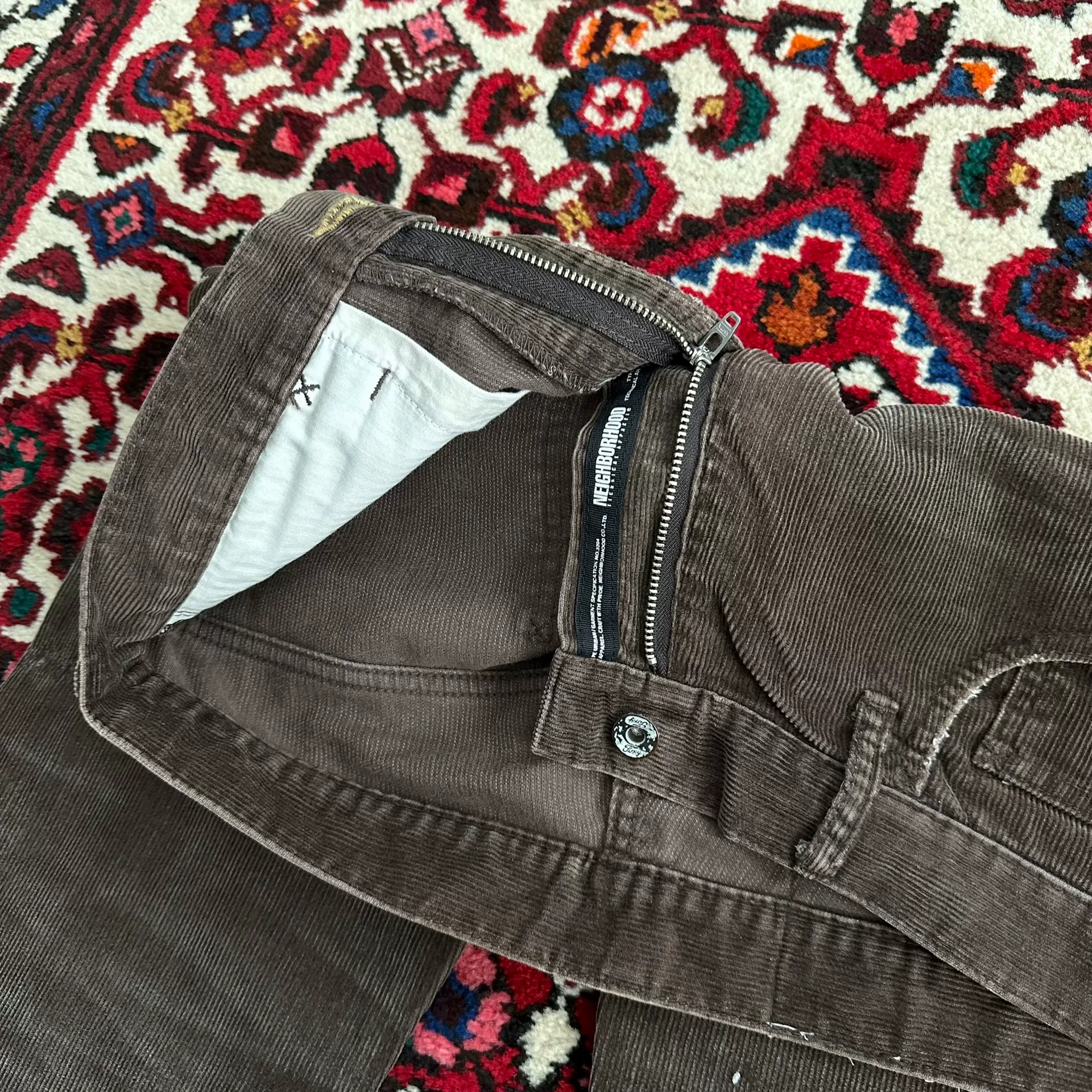 Neighborhood 08EX Corduroy Narrow Jeans S — label
