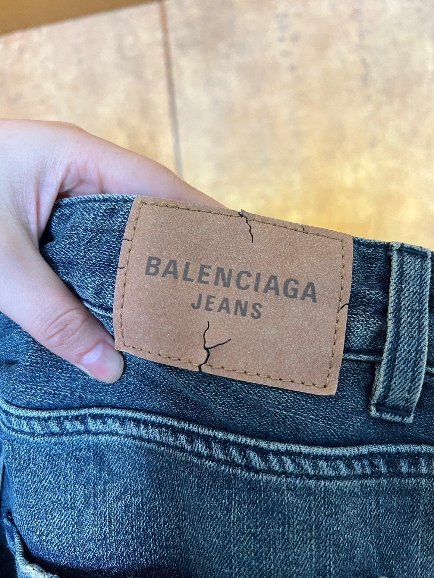 Balenciaga 26 Washed Straight-Leg Jeans — detail