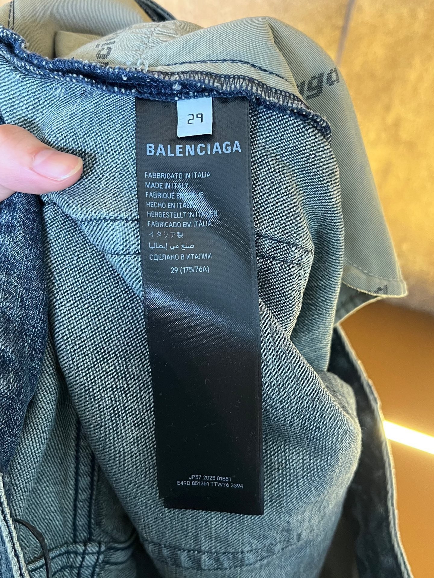Balenciaga 26 Washed Straight-Leg Jeans — back