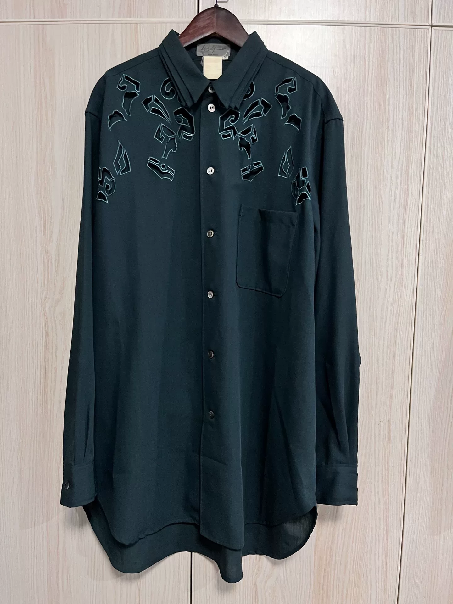 Yohji Yamamoto 96ss Hollow-Out Coat — label