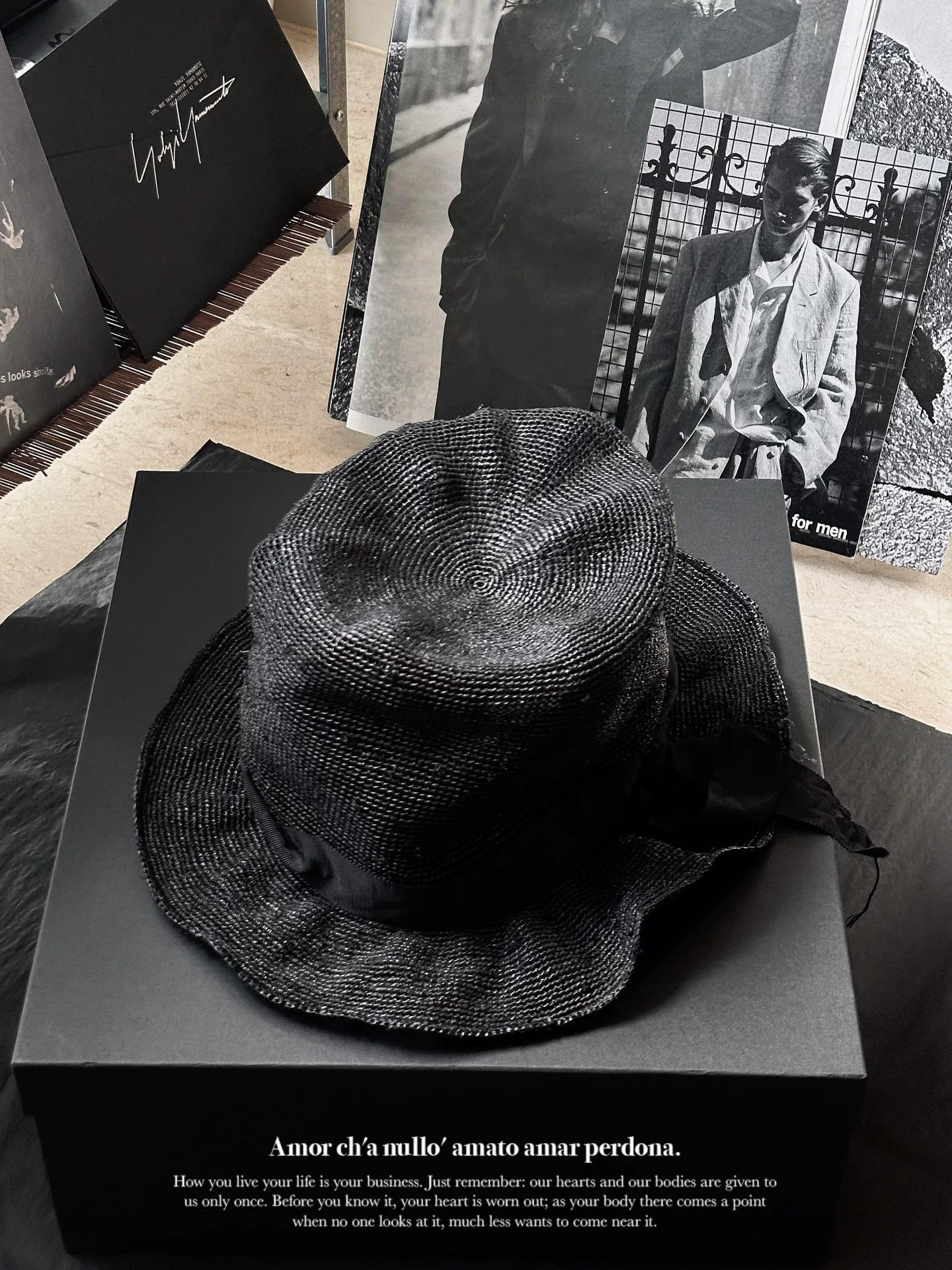 Yohji Yamamoto 22SS Raffia Hat — front