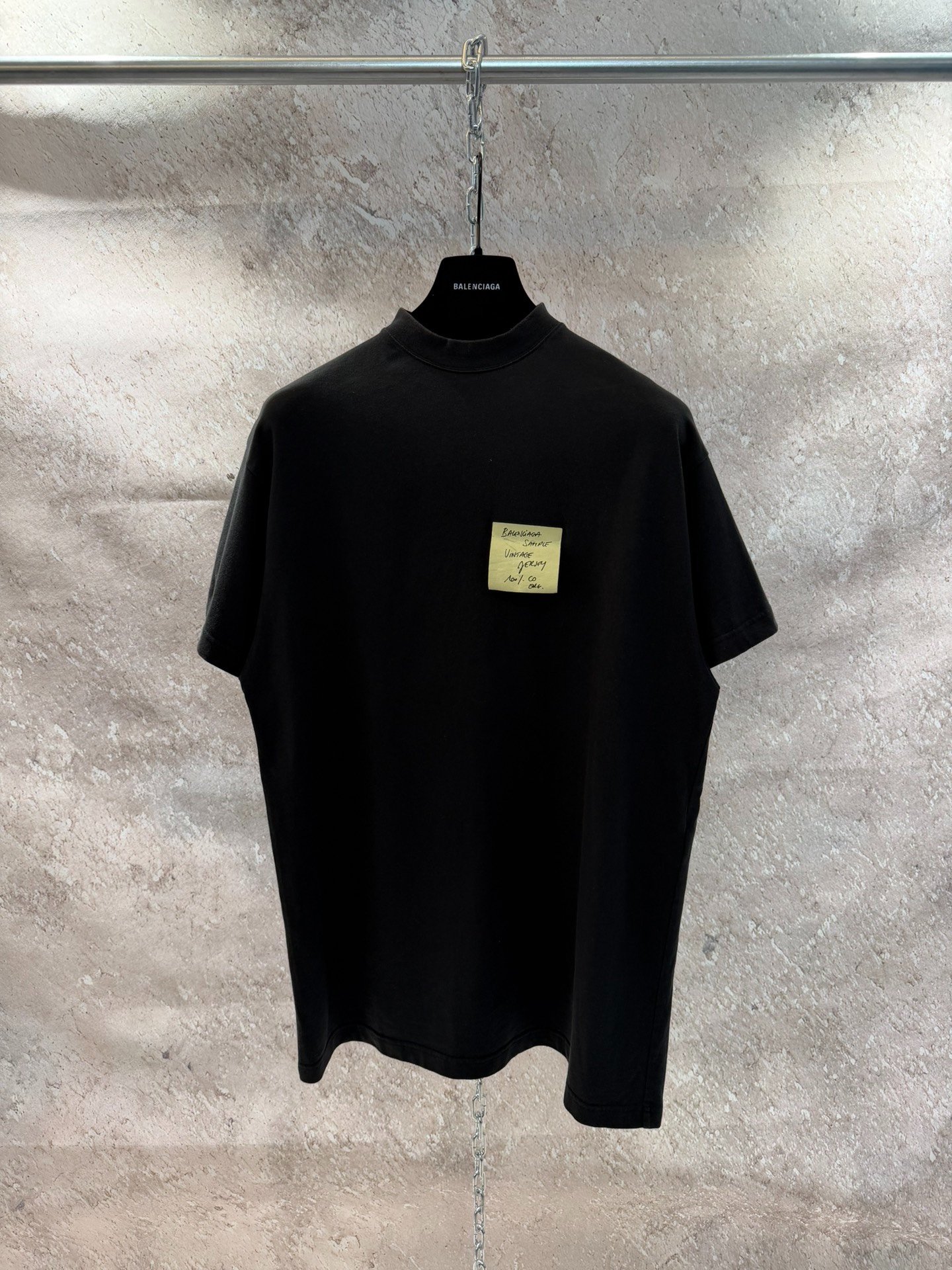 Balenciaga Black Sticky Note Short-Sleeve T-Shirt