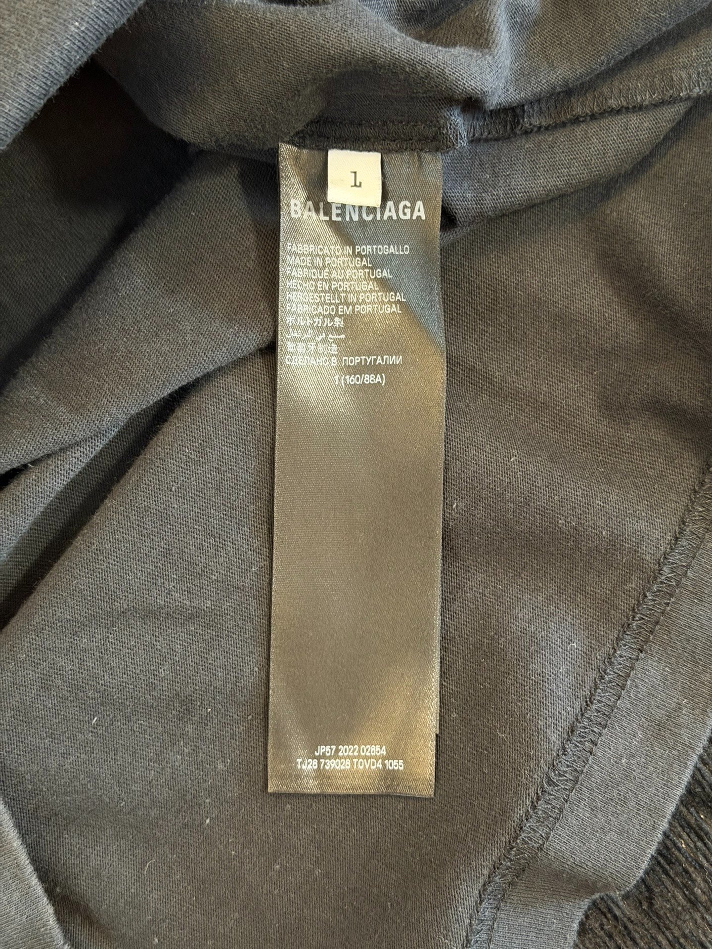 Balenciaga Black Sticky Note Short-Sleeve T-Shirt — label