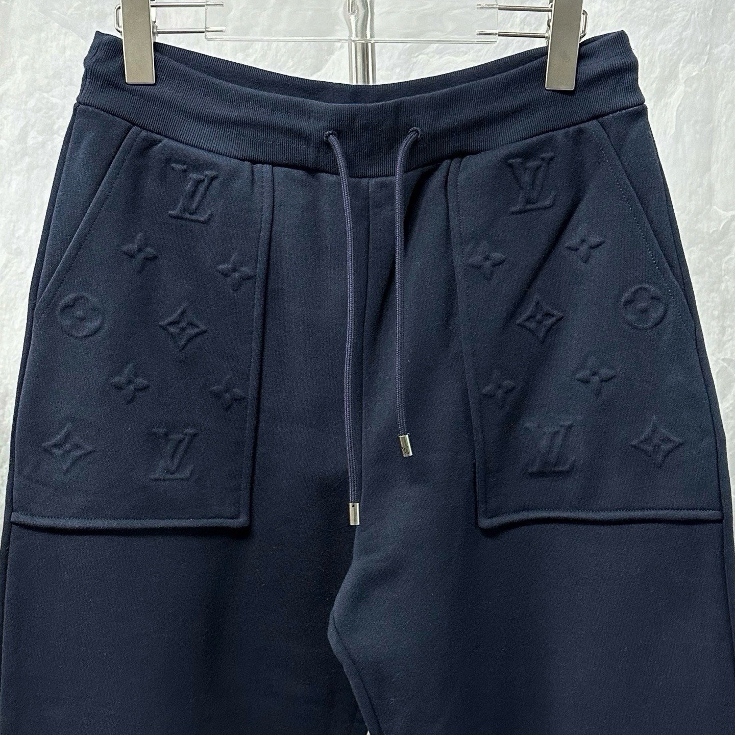 Louis Vuitton SS26 Embossed Drawstring Casual Pants — front
