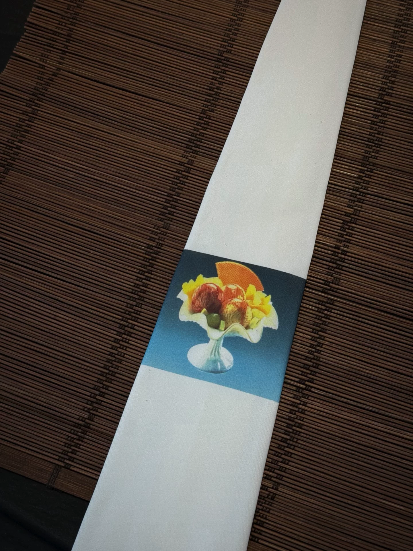 Yohji Yamamoto 1993 Fruit Bowl Tie — back