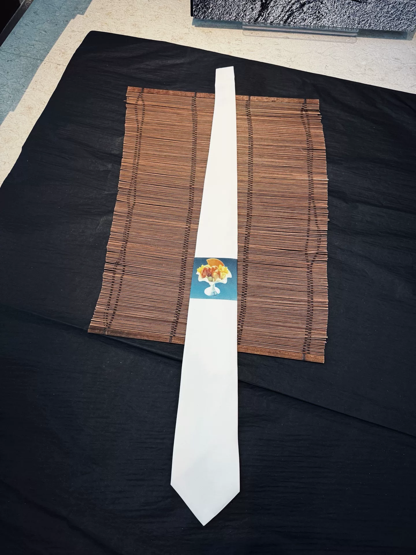 Yohji Yamamoto 1993 Fruit Bowl Tie — front