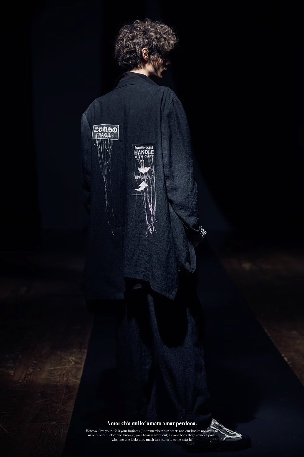 Yohji Yamamoto 21SS Asymmetrical Linen Coat — back
