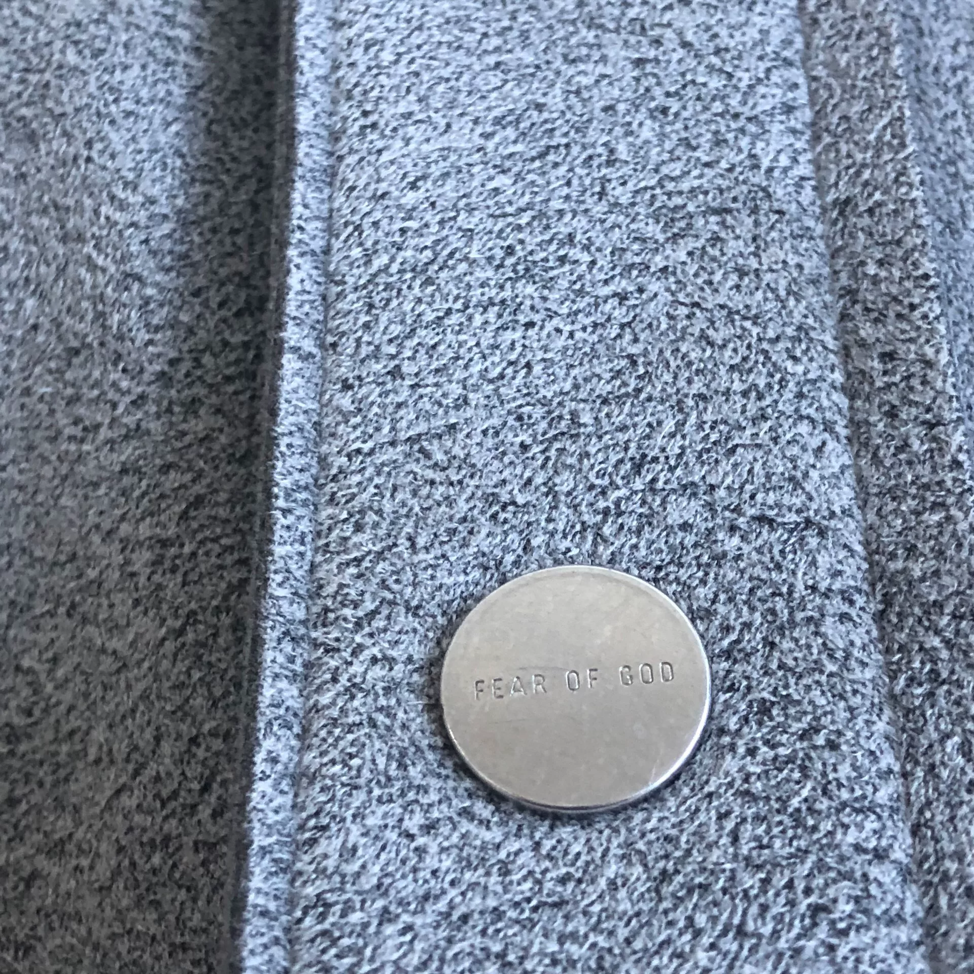 Fear Of God Gray Suede Shirt Jacket — detail
