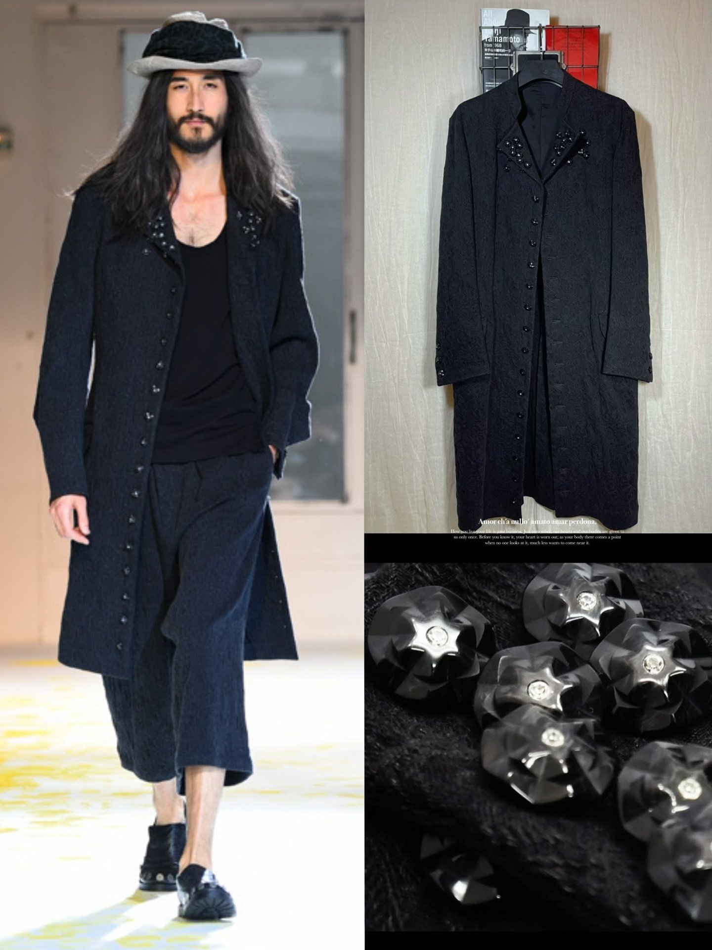 Yohji Yamamoto 15SS Gem Jacquard Coat
