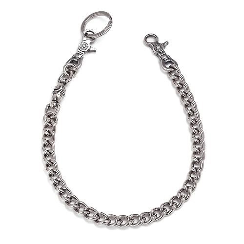 925 Silver Chunky Wallet Chain — front