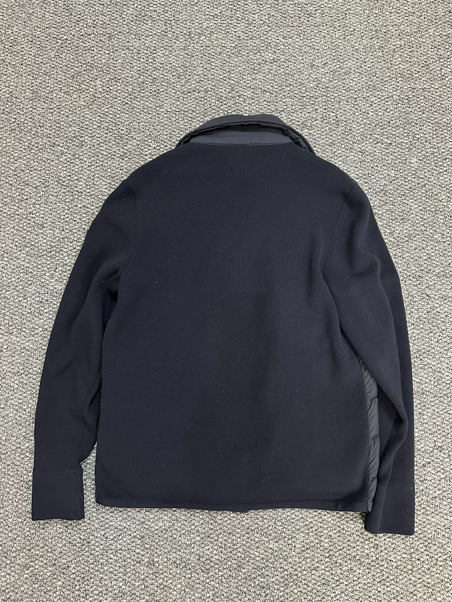 Moncler Knit Panel Down Jacket — back