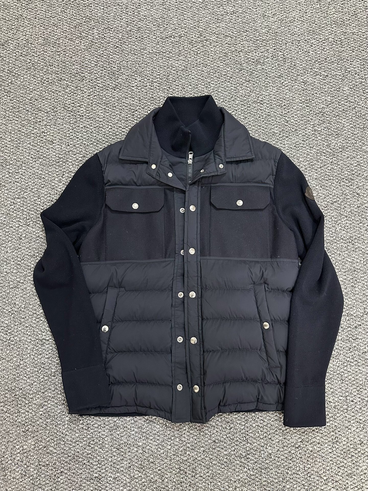 Moncler Knit Panel Down Jacket