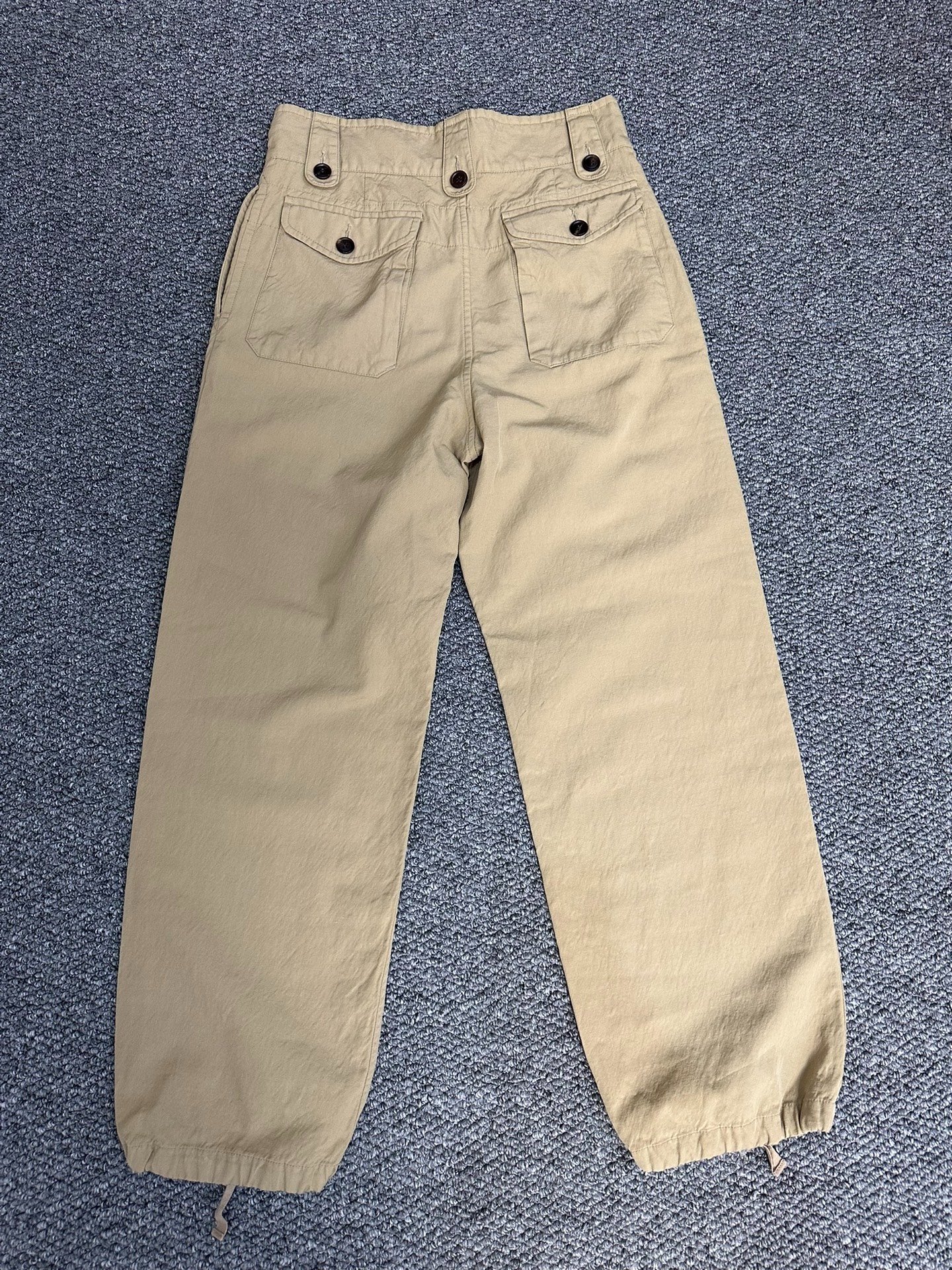 visvim cornel high waist loose pants — detail