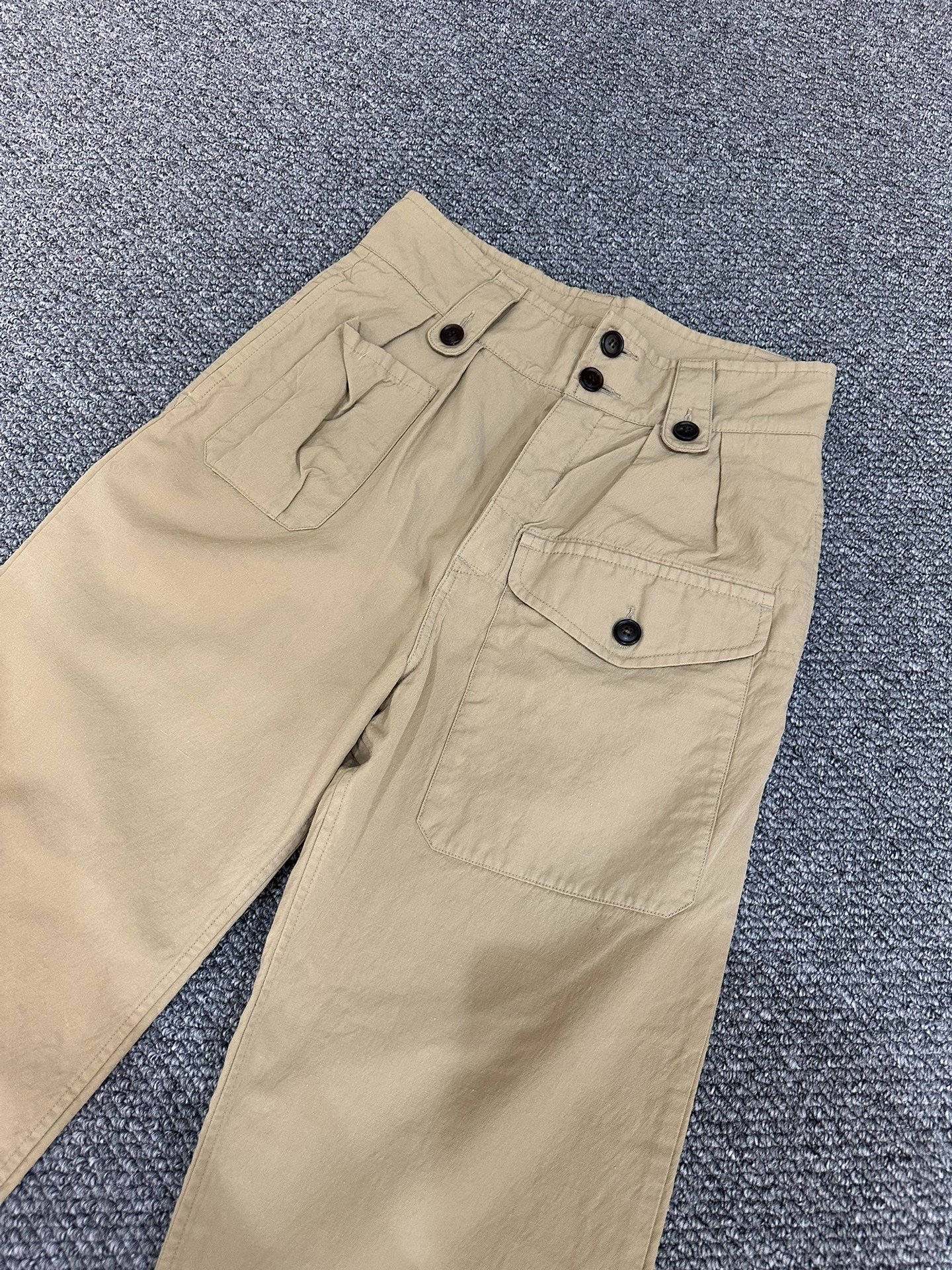 visvim cornel high waist loose pants — front