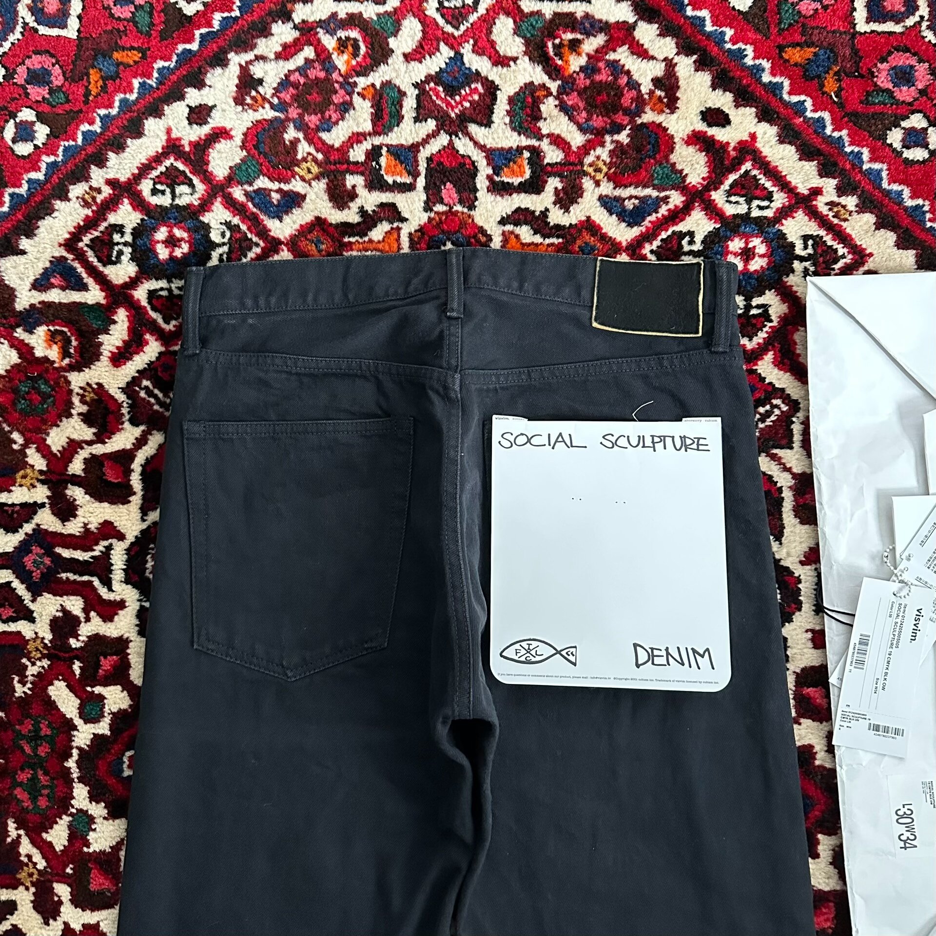 visvim 24AW 03 CMYK Black Jeans — back