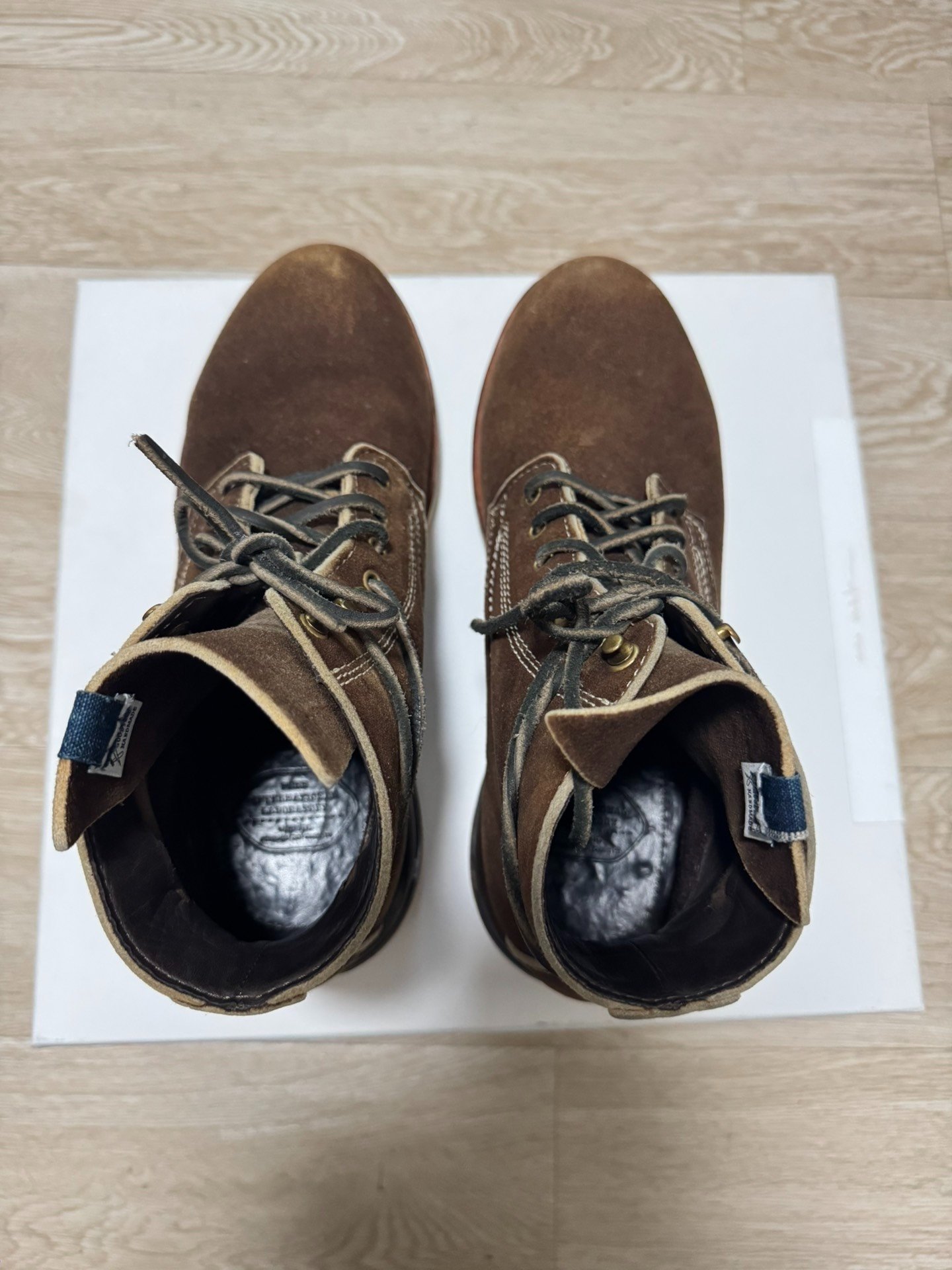 visvim 12aw ICT Virgil Mud-Dyed Boots — label