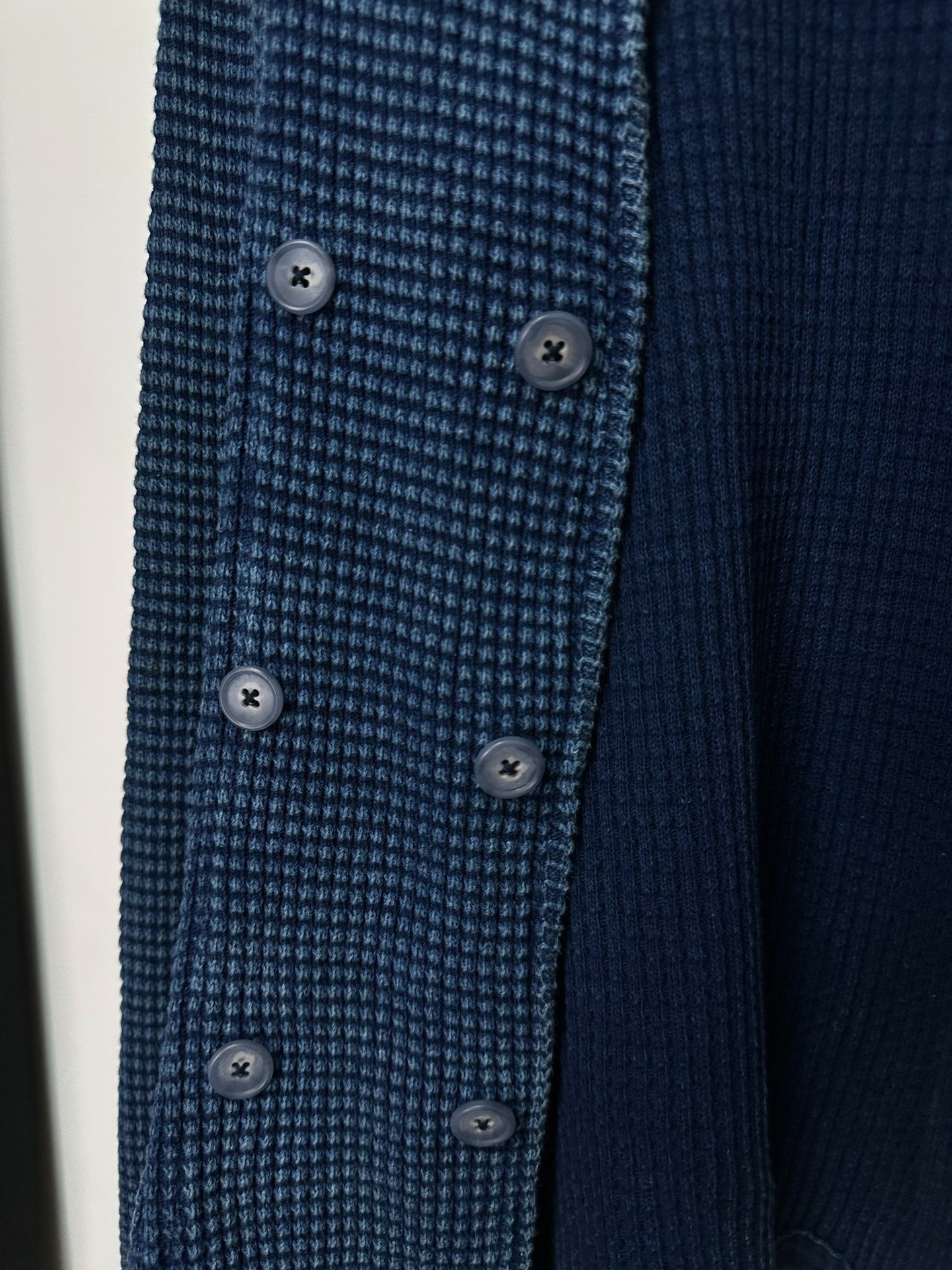 PORTER CLASSIC Indigo Double-Breasted Jacket — label