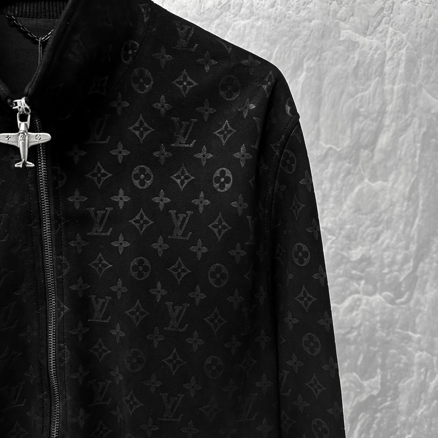 Louis Vuitton SS25 Monogram Sheepskin Jacket — detail