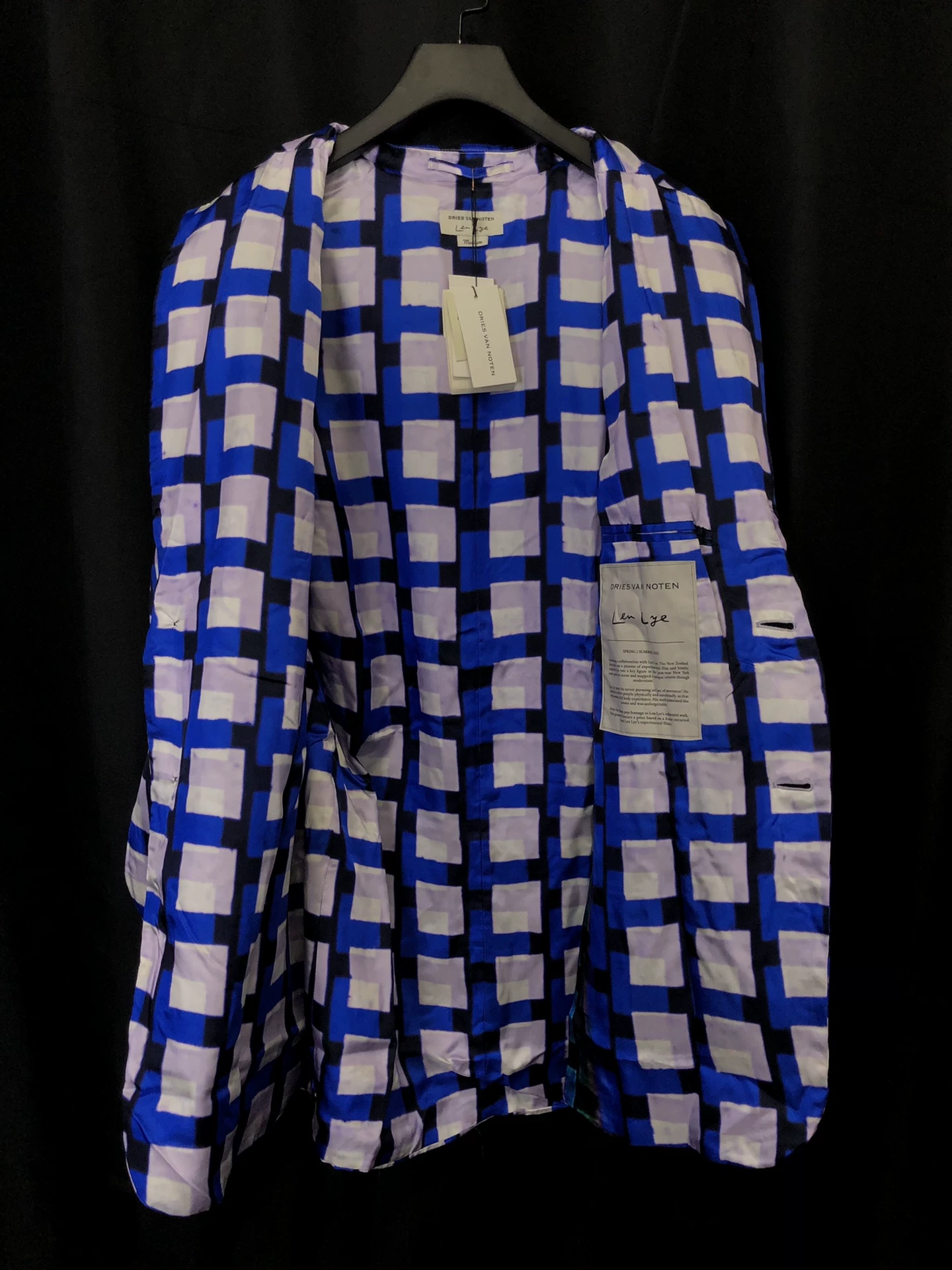 Dries Van Noten 2021ss Len Lye Limited Coat — label