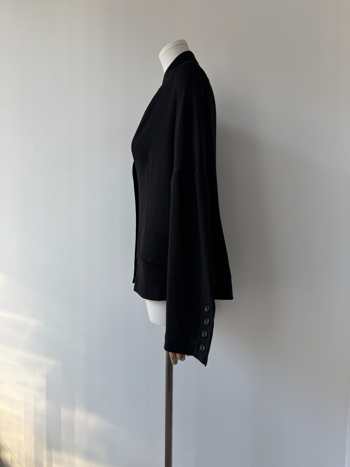 Yohji Yamamoto 15SS Minimalist Wool Coat — detail