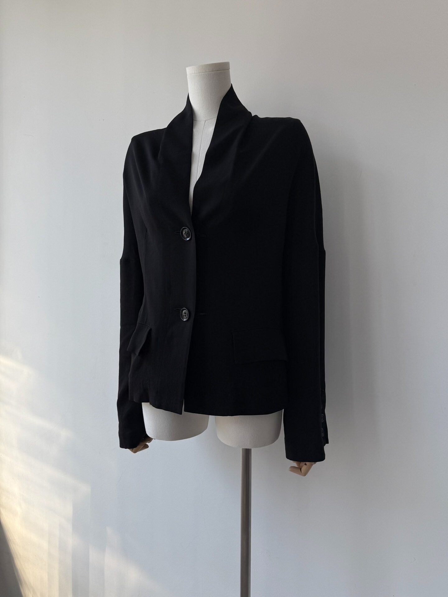 Yohji Yamamoto 15SS Minimalist Wool Coat — front