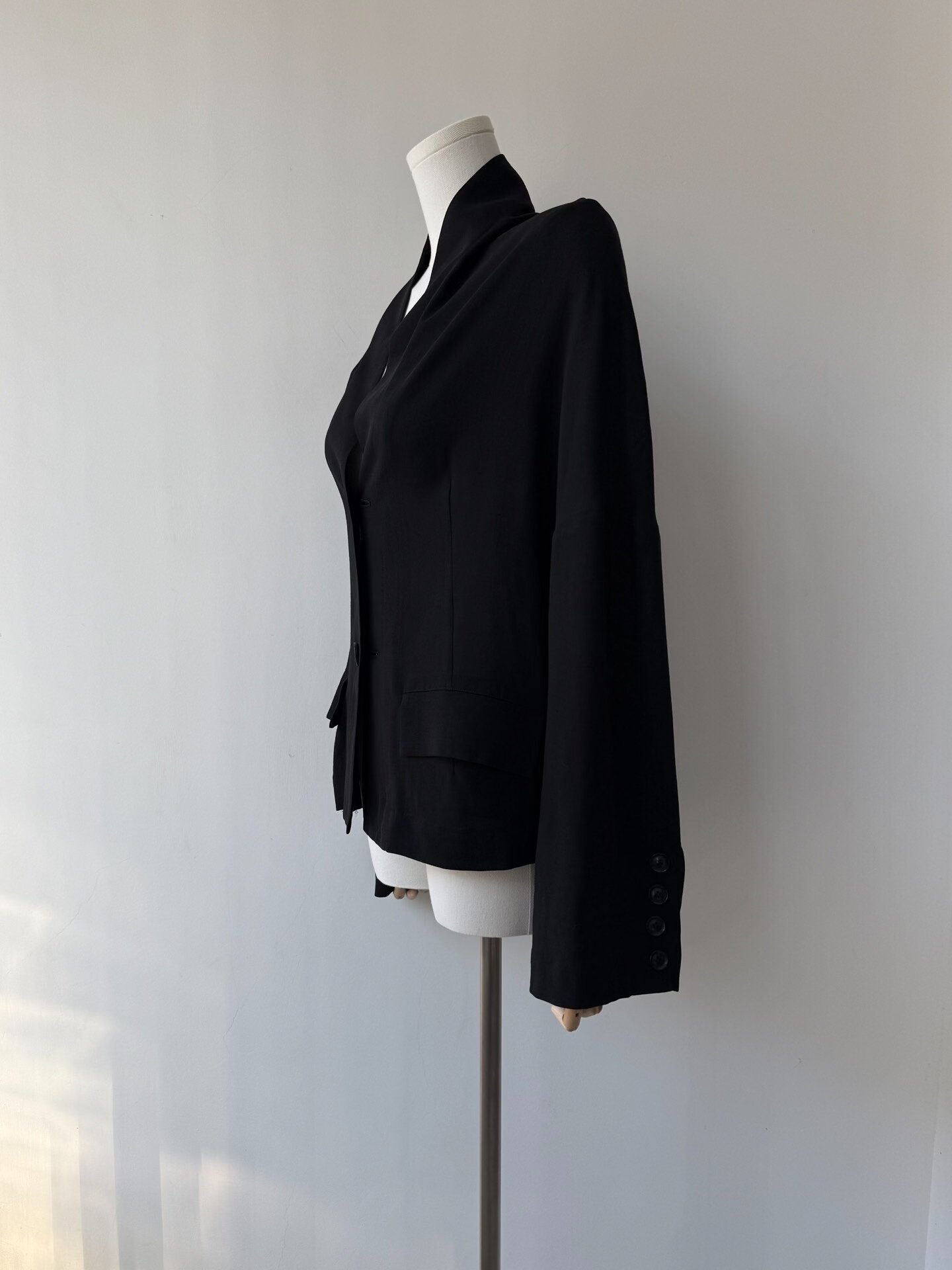Yohji Yamamoto 15SS Minimalist Wool Coat — label