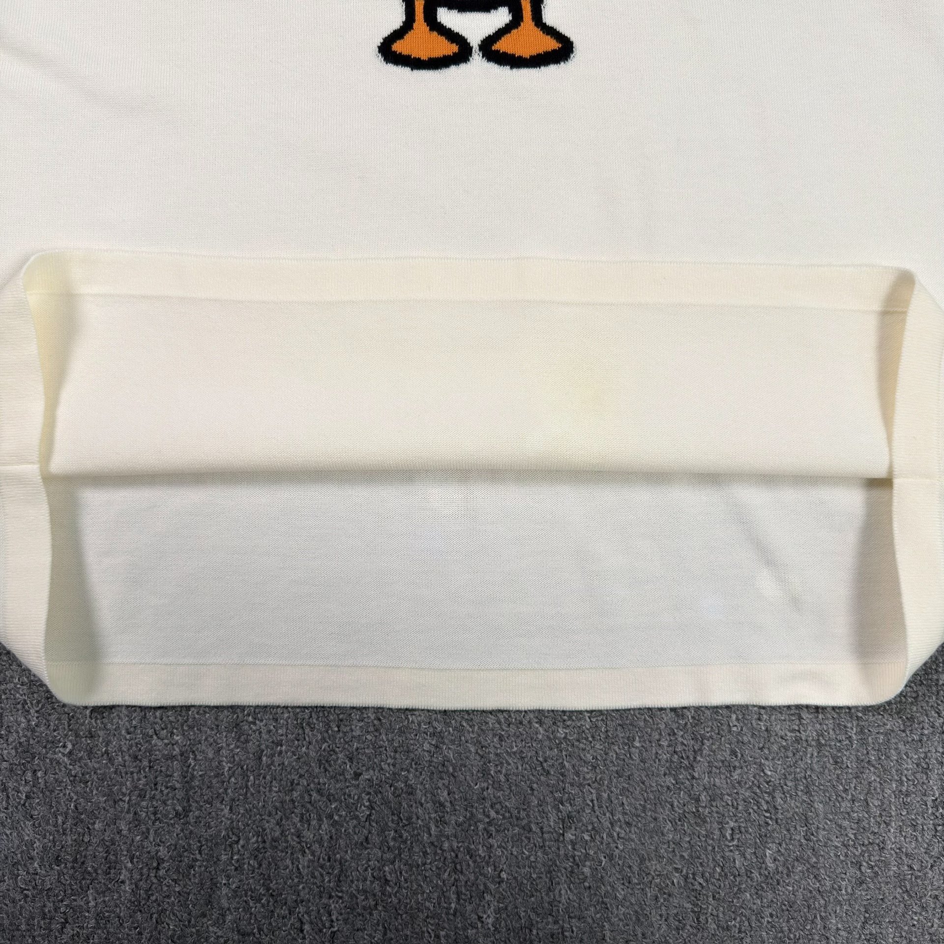 LV Nigo White Duck Graphic T-Shirt — label