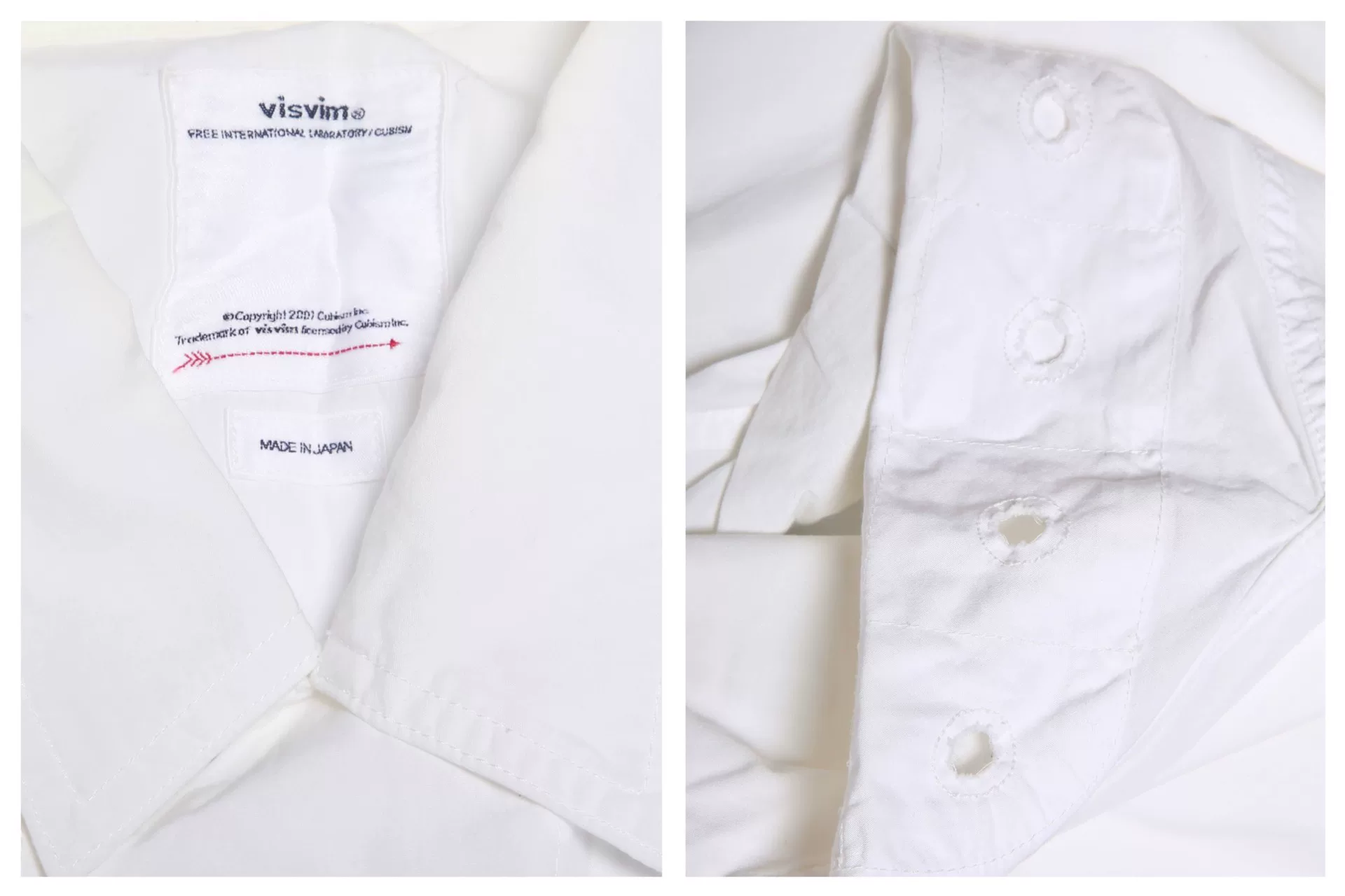 Visvim 21AW Four Winds White Coat — label